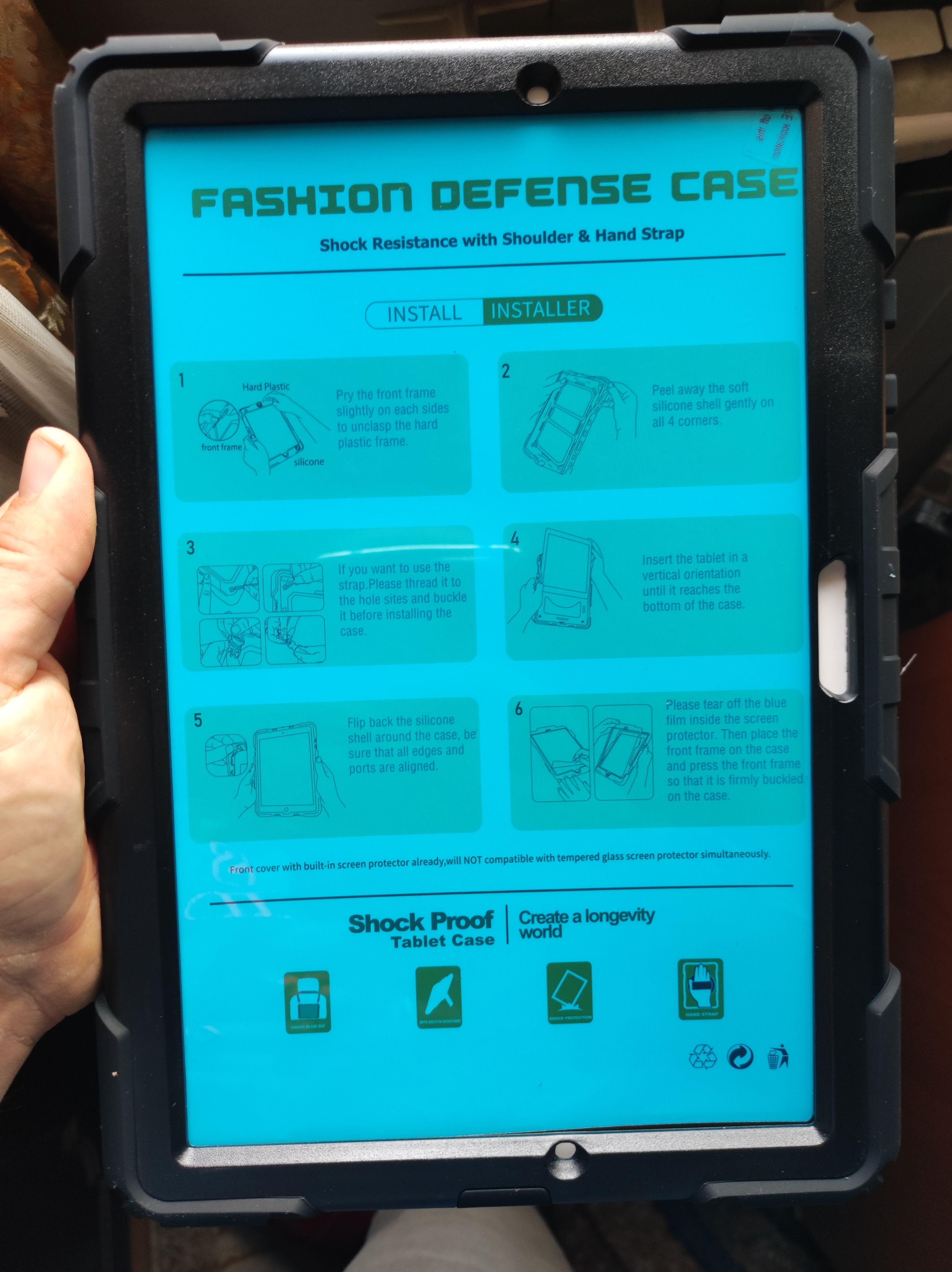 Husa de protectie tableta Tech-Protect, Solid360 pentru Samsung Galaxy TAB A8 10.5 X200/ X205, Negru