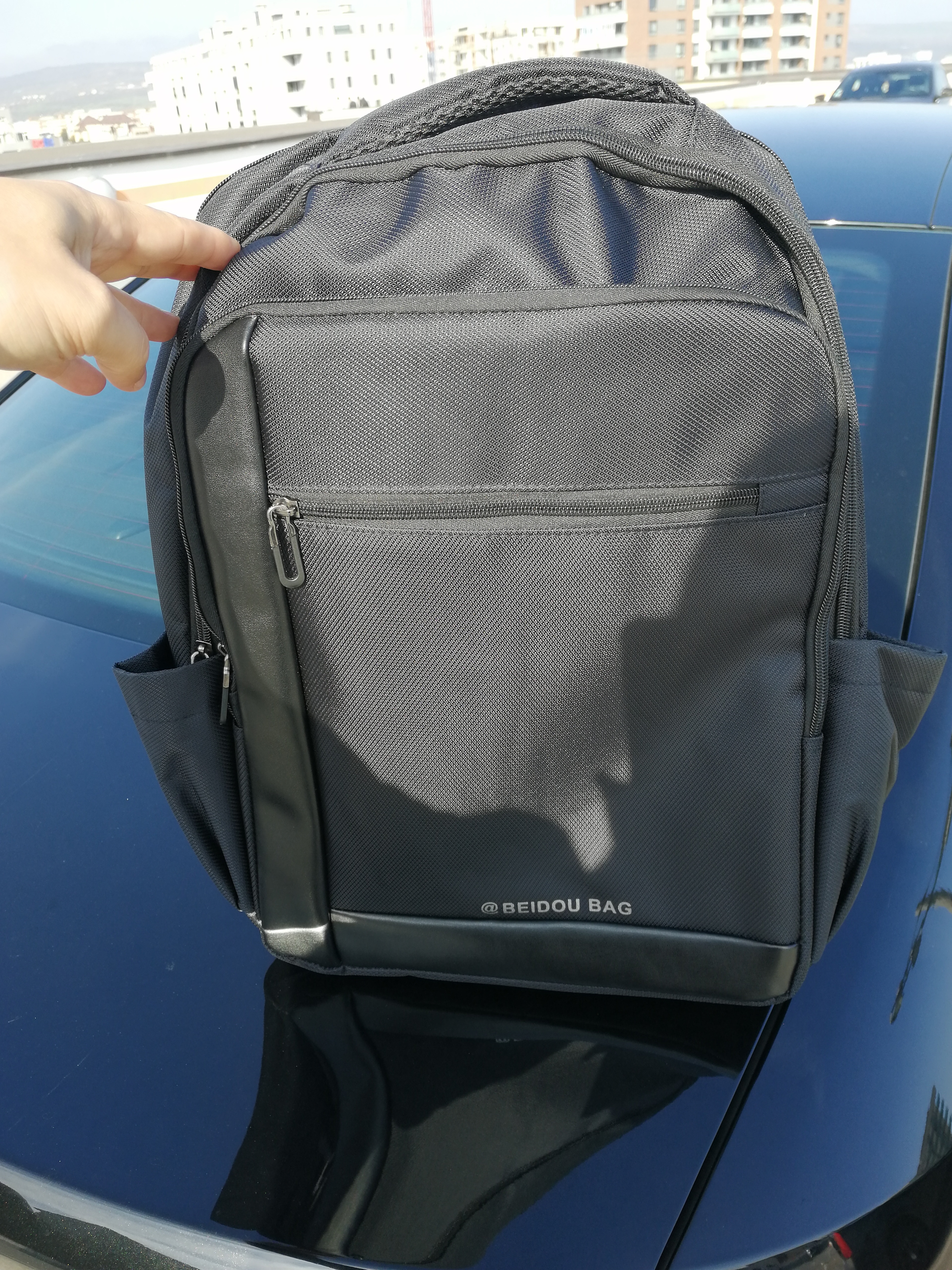 Rucsac pentru barbati Harvey GT1477, multifunctional, laptop, calatorii, cu port USB, Gri