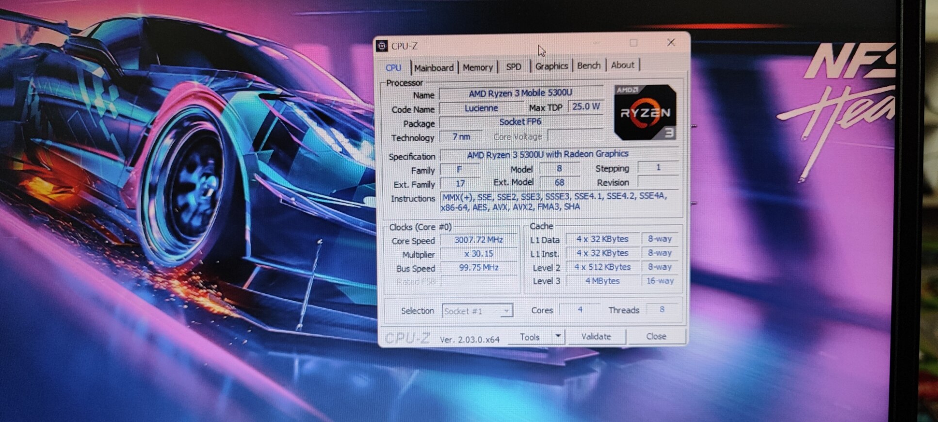 Laptop Lenovo V15 G2 ALC cu procesor AMD Ryzen 3 5300U pana la 3.80 GHz, 15.6", Full HD, 4GB, 256GB SSD, AMD Radeon Graphics, No OS, Black