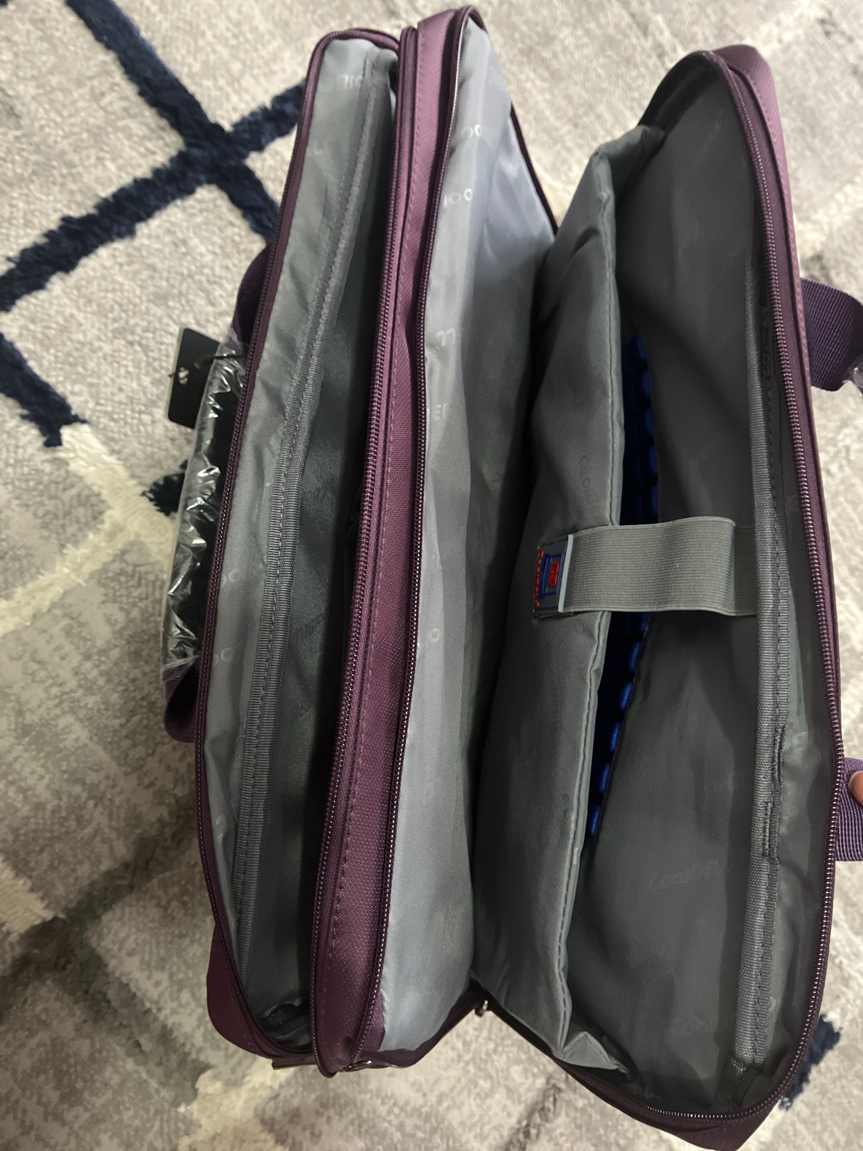 Geantă pentru laptop 17.3", CoolBell, Nylon/Poliester, Violet