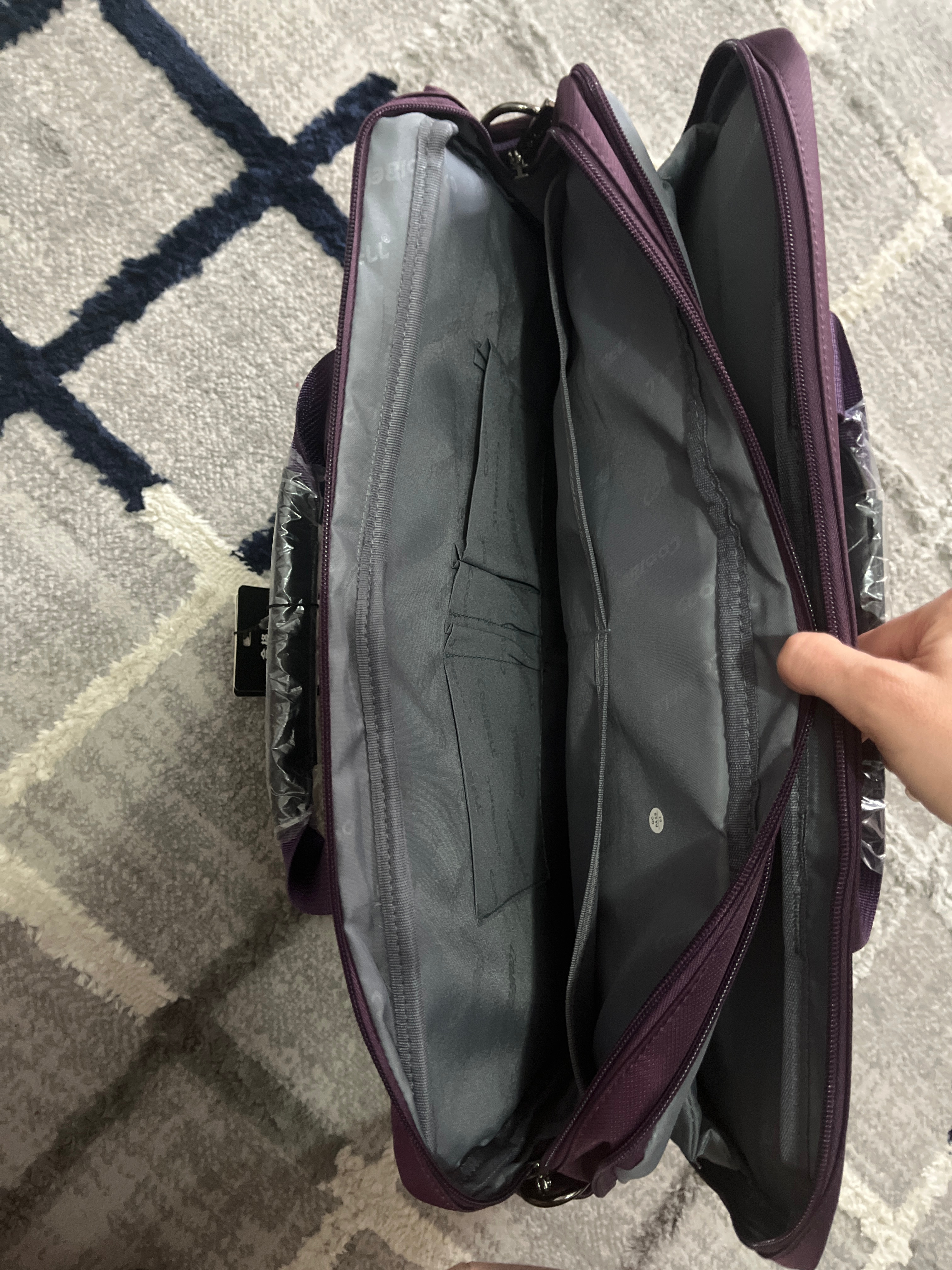 Geantă pentru laptop 17.3", CoolBell, Nylon/Poliester, Violet