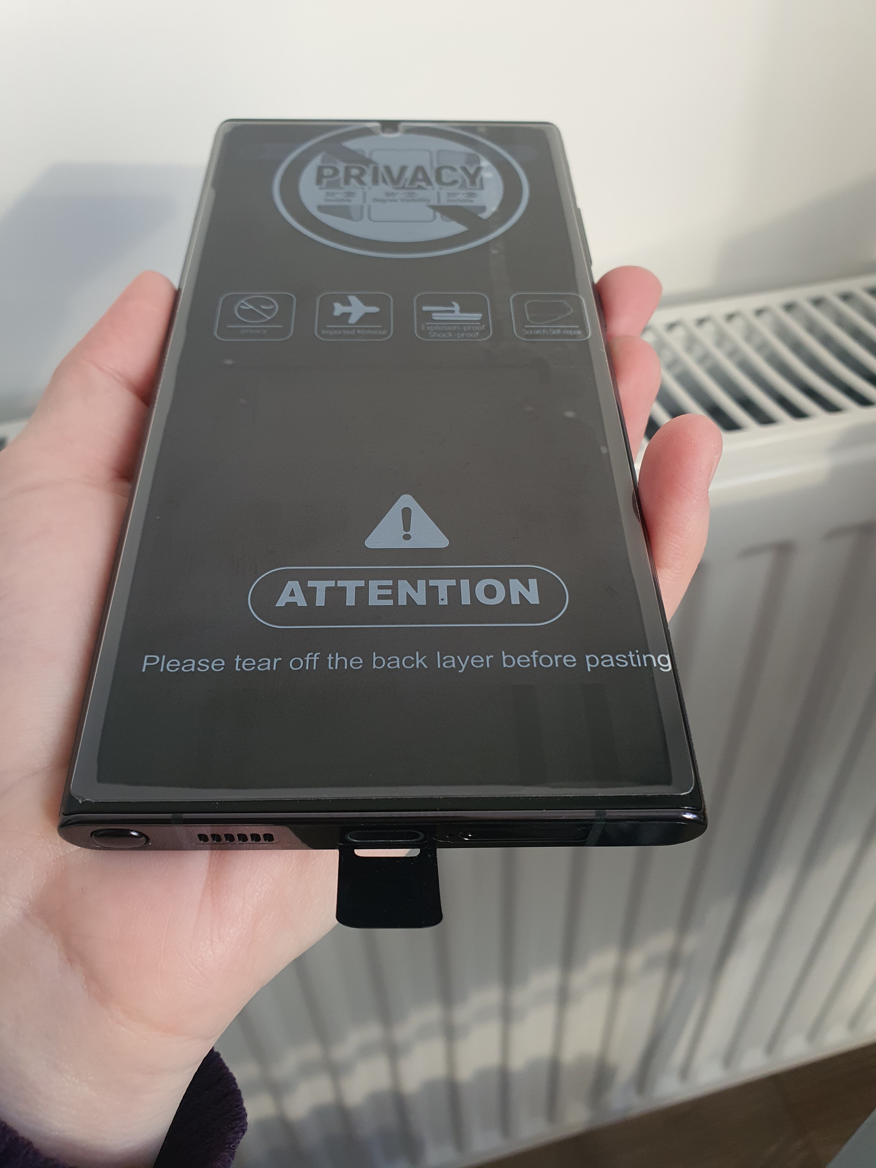 Folie Privacy Pentru Samsung Galaxy S22 Ultra, Silicon Mat, Paramount