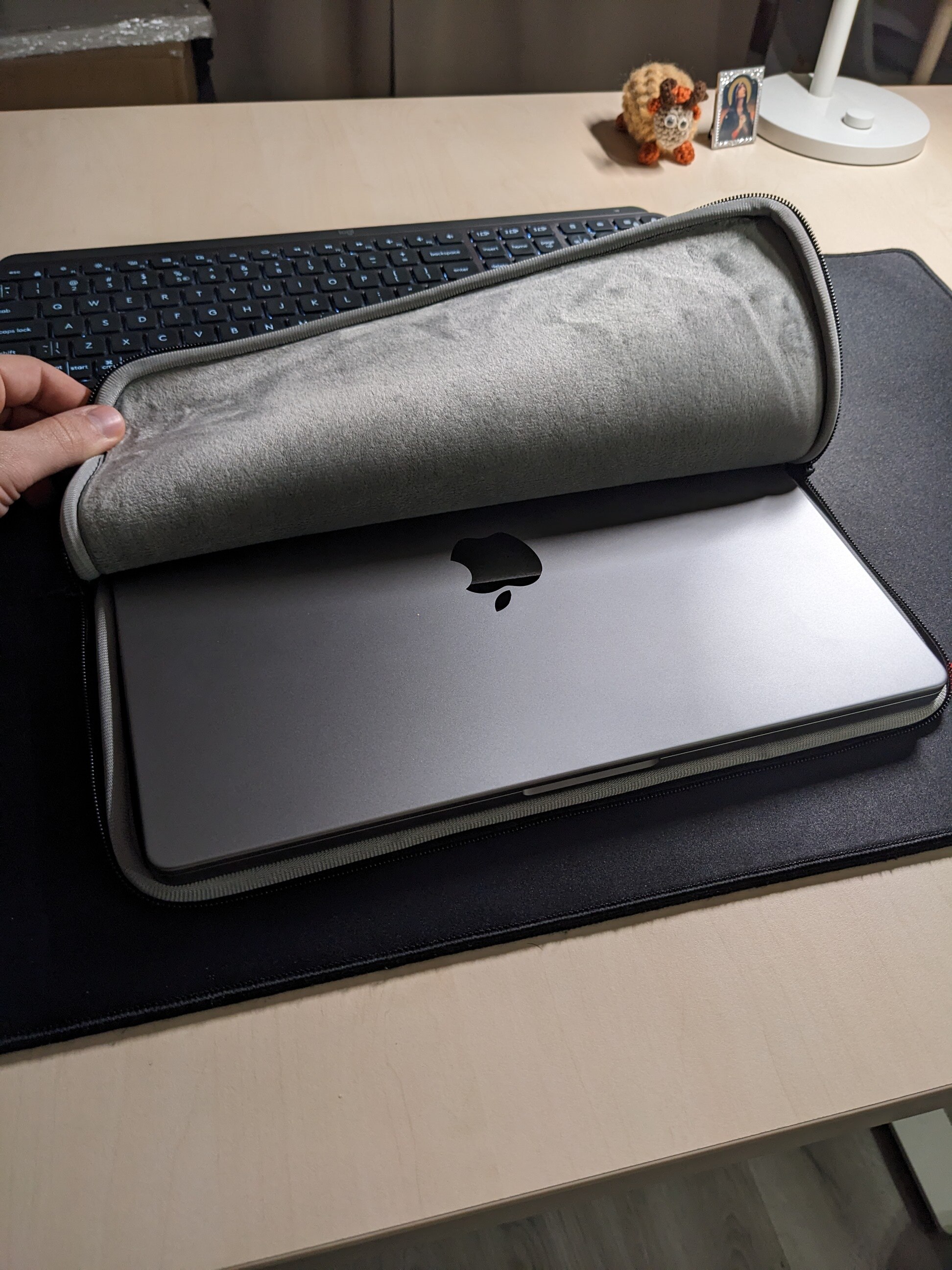Husa laptop Fixed Sleeve, Neopren, 13 ", Negru
