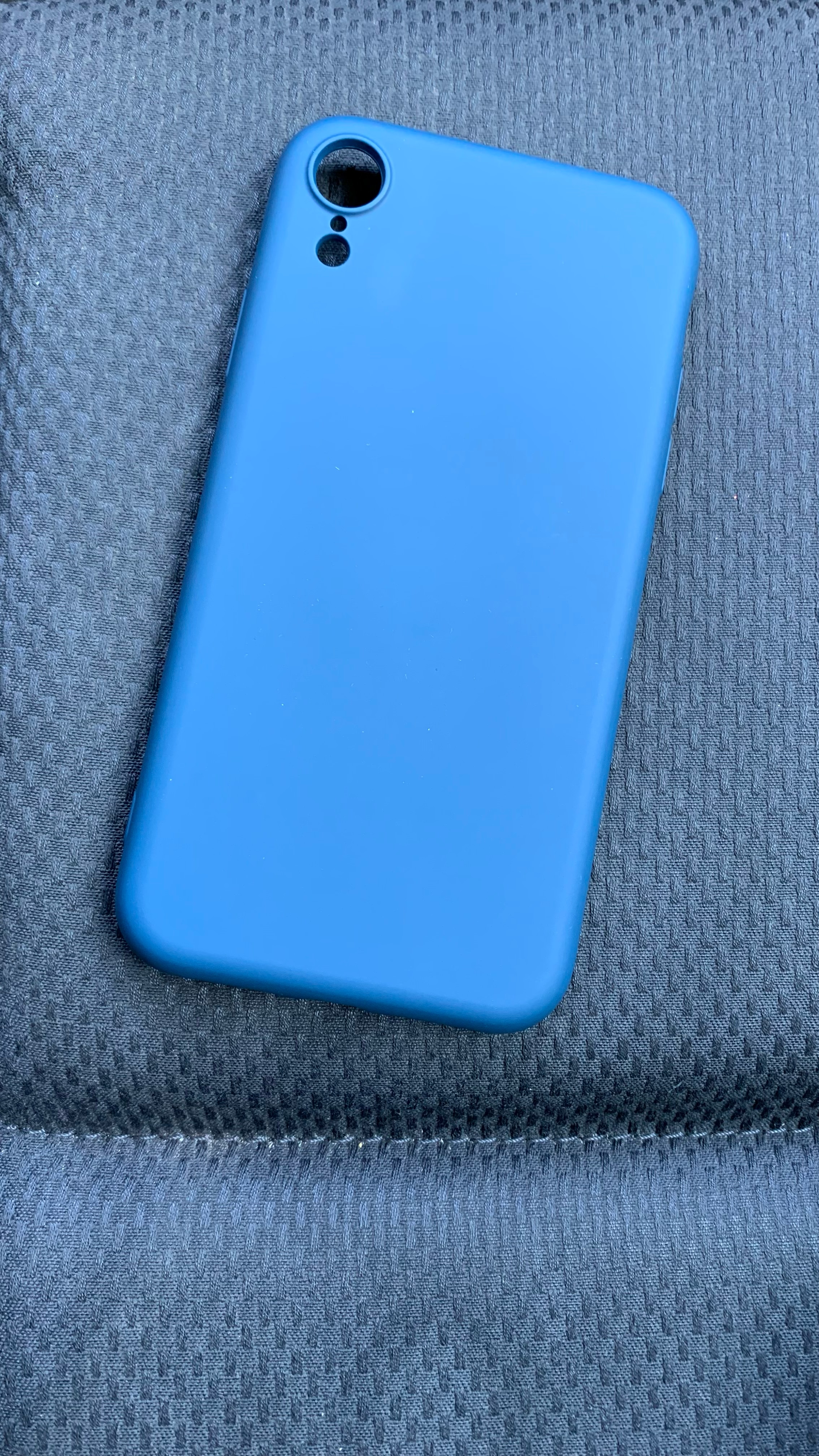 Husa Luxury pentru iPhone XR Albastru Cobalt Slim, Liquid Silicone iPhone XR