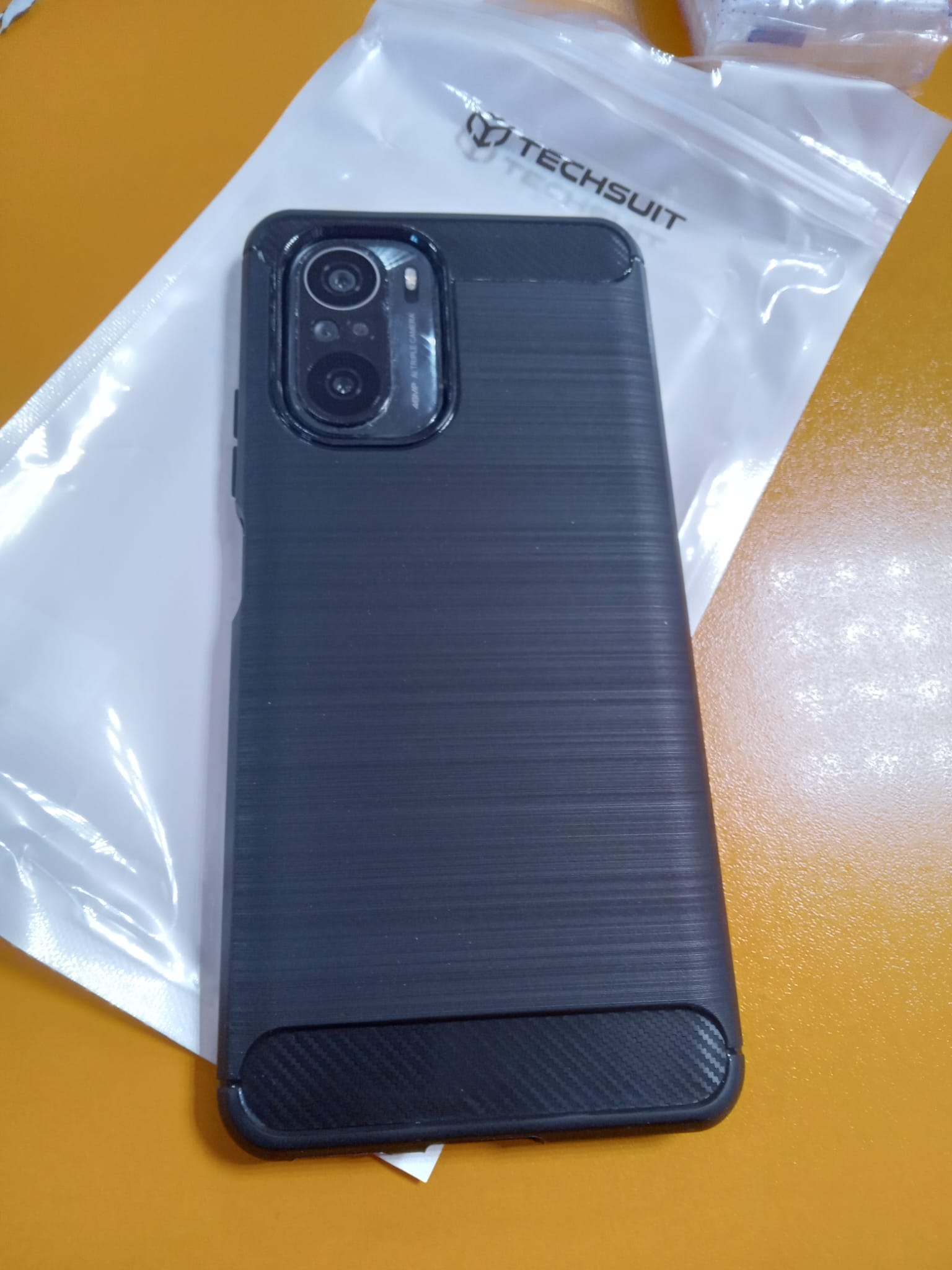 Husa pentru Xiaomi Mi 11i / Poco F3 - Techsuit Carbon Silicone - Black
