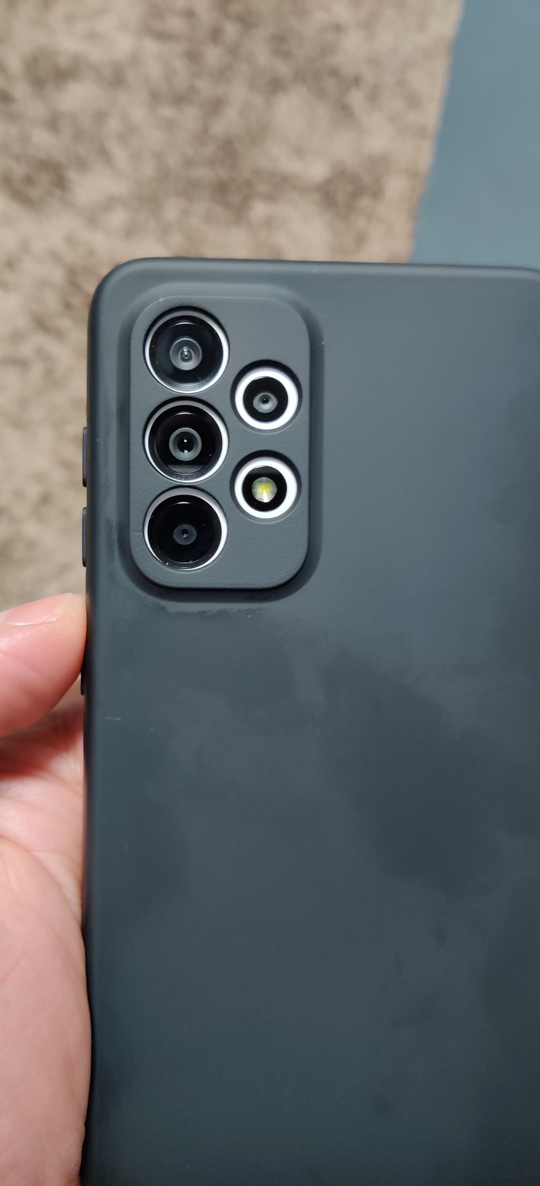 Husa PremiumCell pentru Samsung Galaxy A33 5G, Protectie camera, Interior de microfibra, Flexibila, Albastru