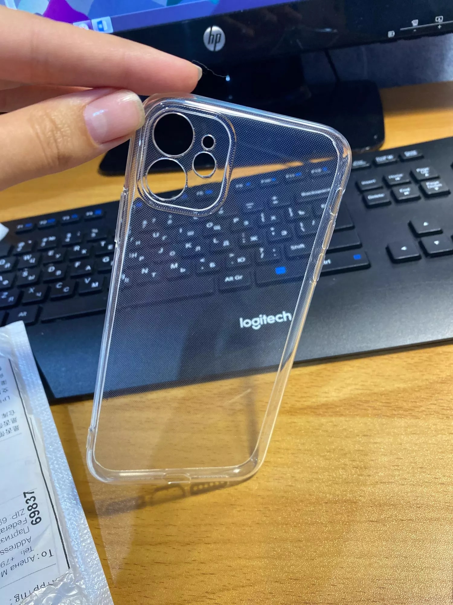 Husa protectie Flippy cu suport card compatibila cu Apple iPhone 12 Mini Portocaliu