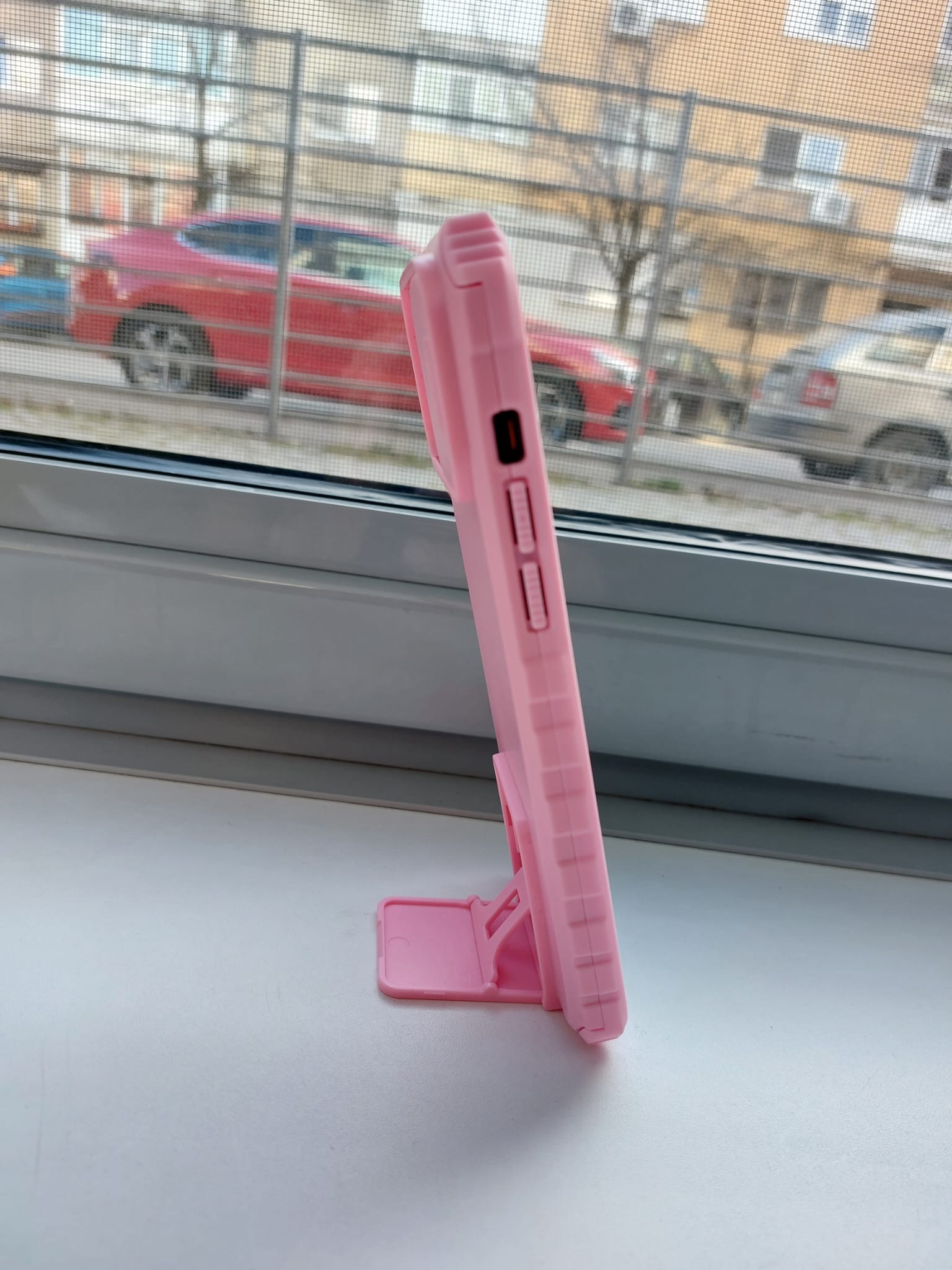 Husa Defender cu Stand pentru iPhone 13 Pro Max, Negru, Suport reglabil, Antisoc, Protectie glisanta pentru camera, Flippy