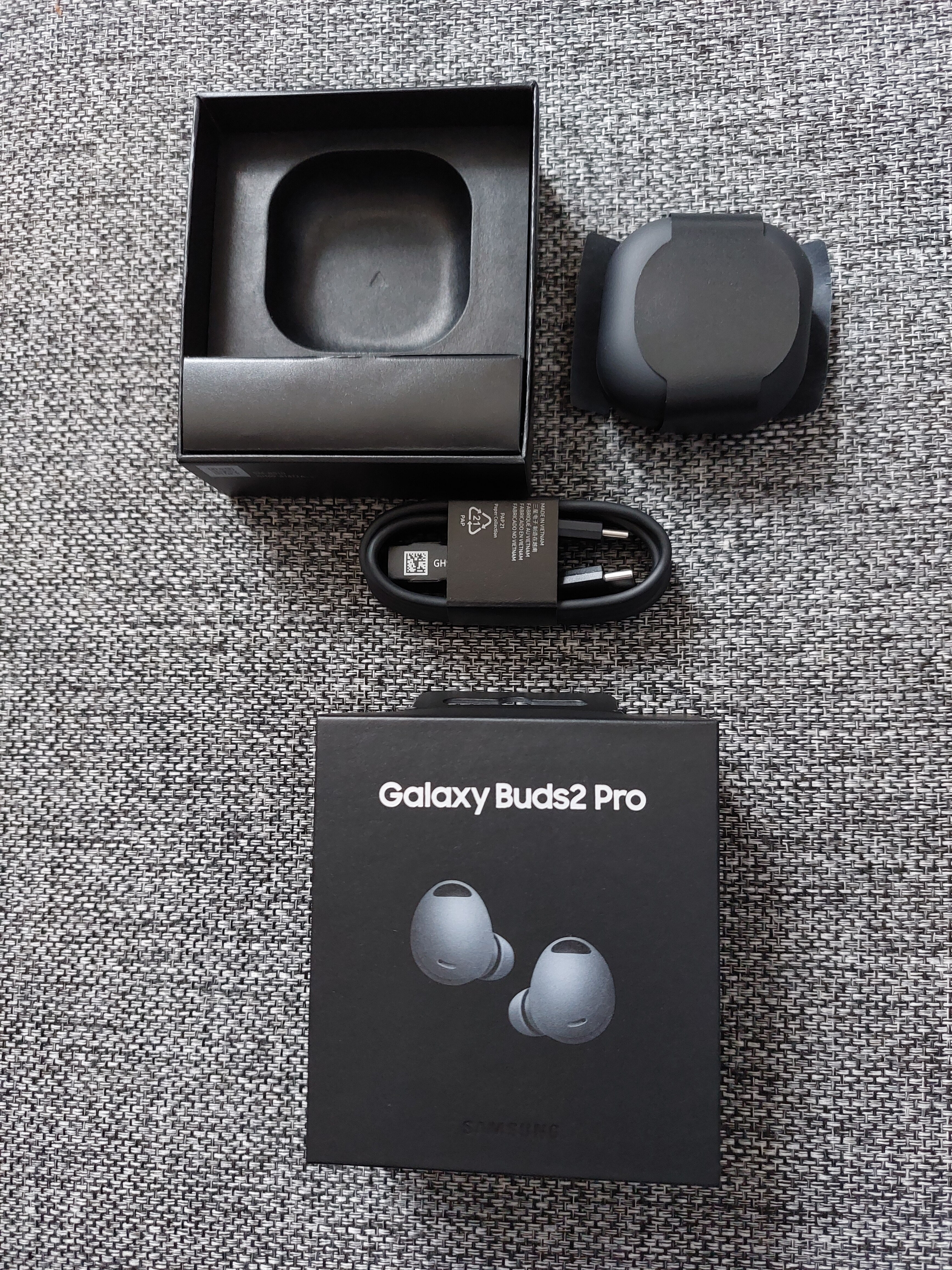 Casti bluetooth Samsung Galaxy Buds2 Pro, Graphite - eMAG.ro