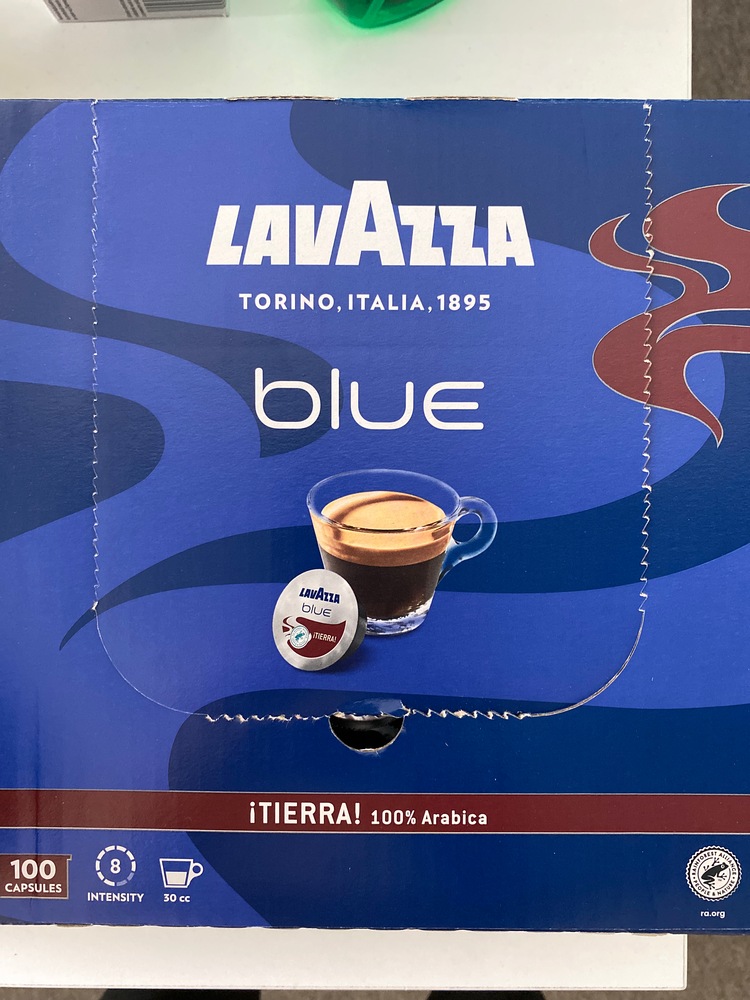 Cafea capsule Lavazza Blue Decaffeinato, 100 capsule, 800 gr 