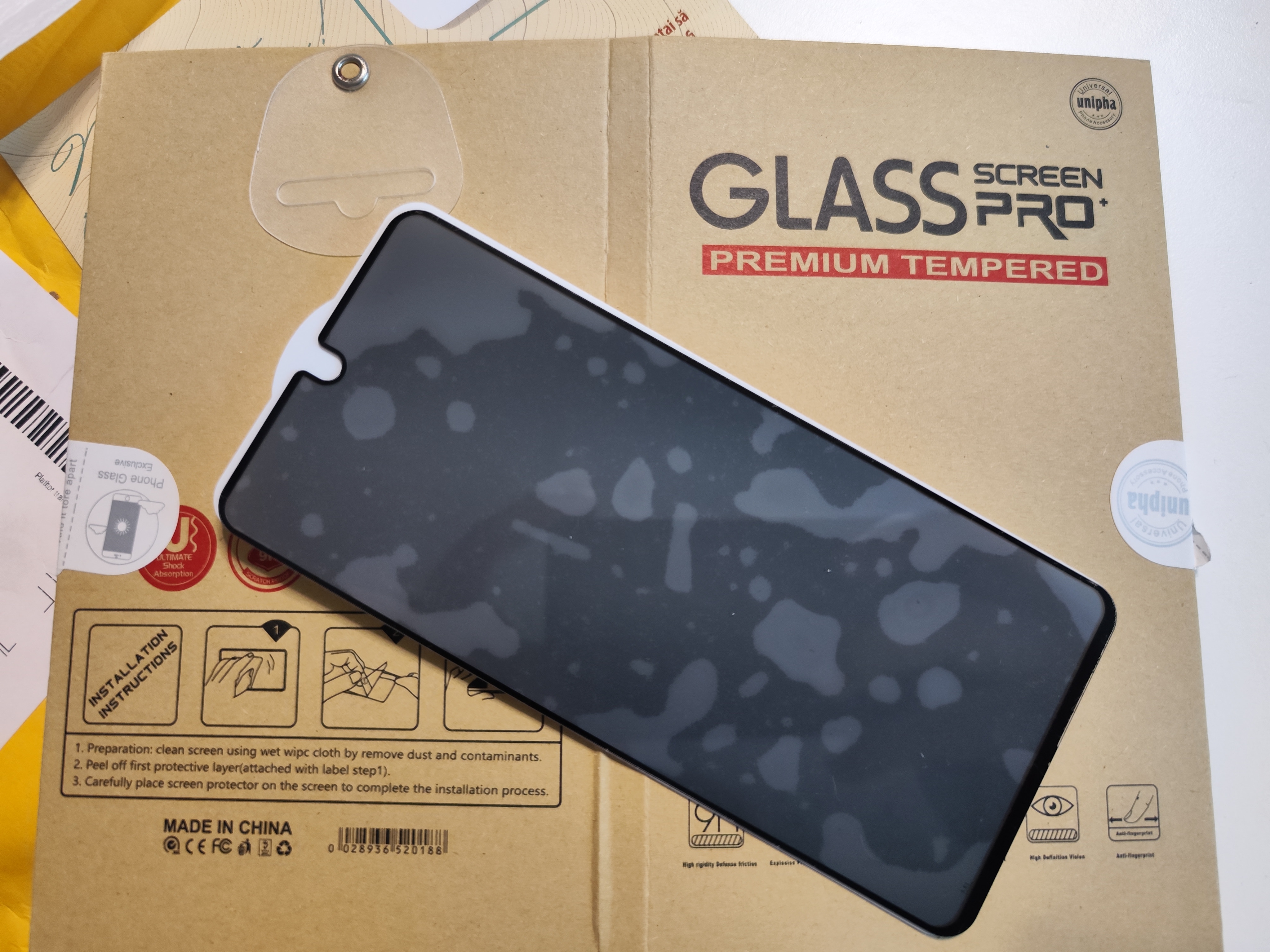Folie sticla securizata Flippy compatibila cu Xiaomi 12T / 12 T Pro, Full Glue, Privacy, Negru