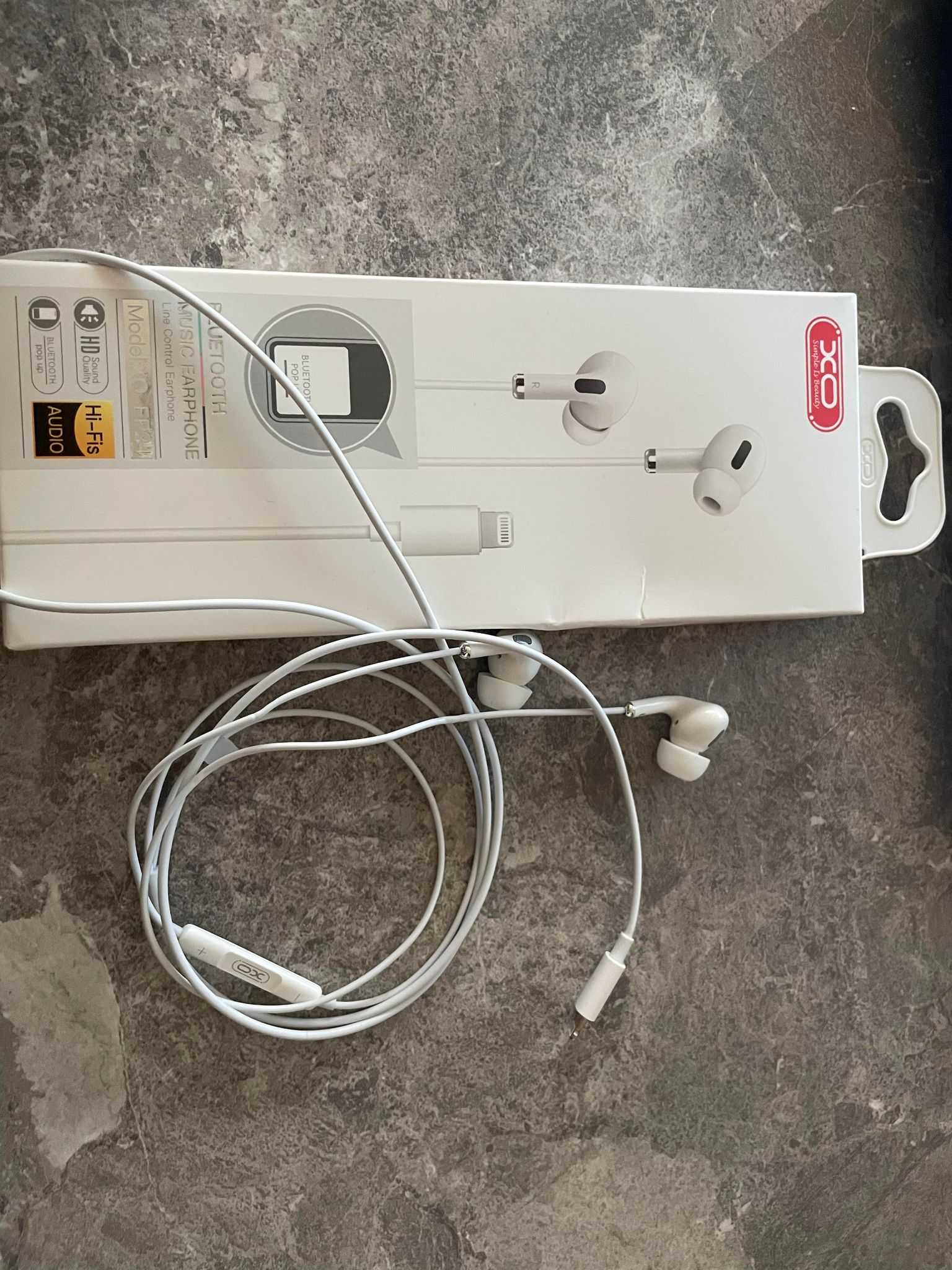 Casti cu fir Stereo Devia Smart Alb pentru Iphone