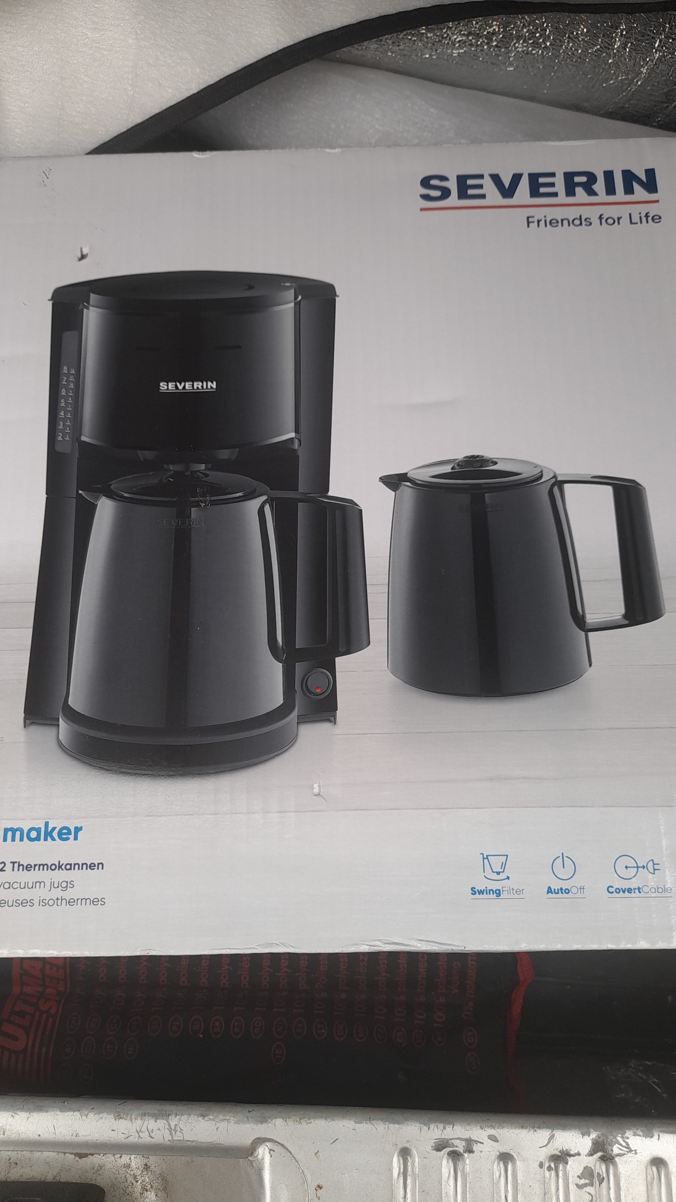 Aparat de cafea Severin, KA 9252, 1000W, 1250ml, Negru