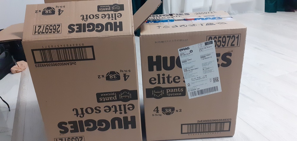 HUGGIES Elite Soft panties, 4 (9-14kg), 42 pcs. - Delivery Worldwide