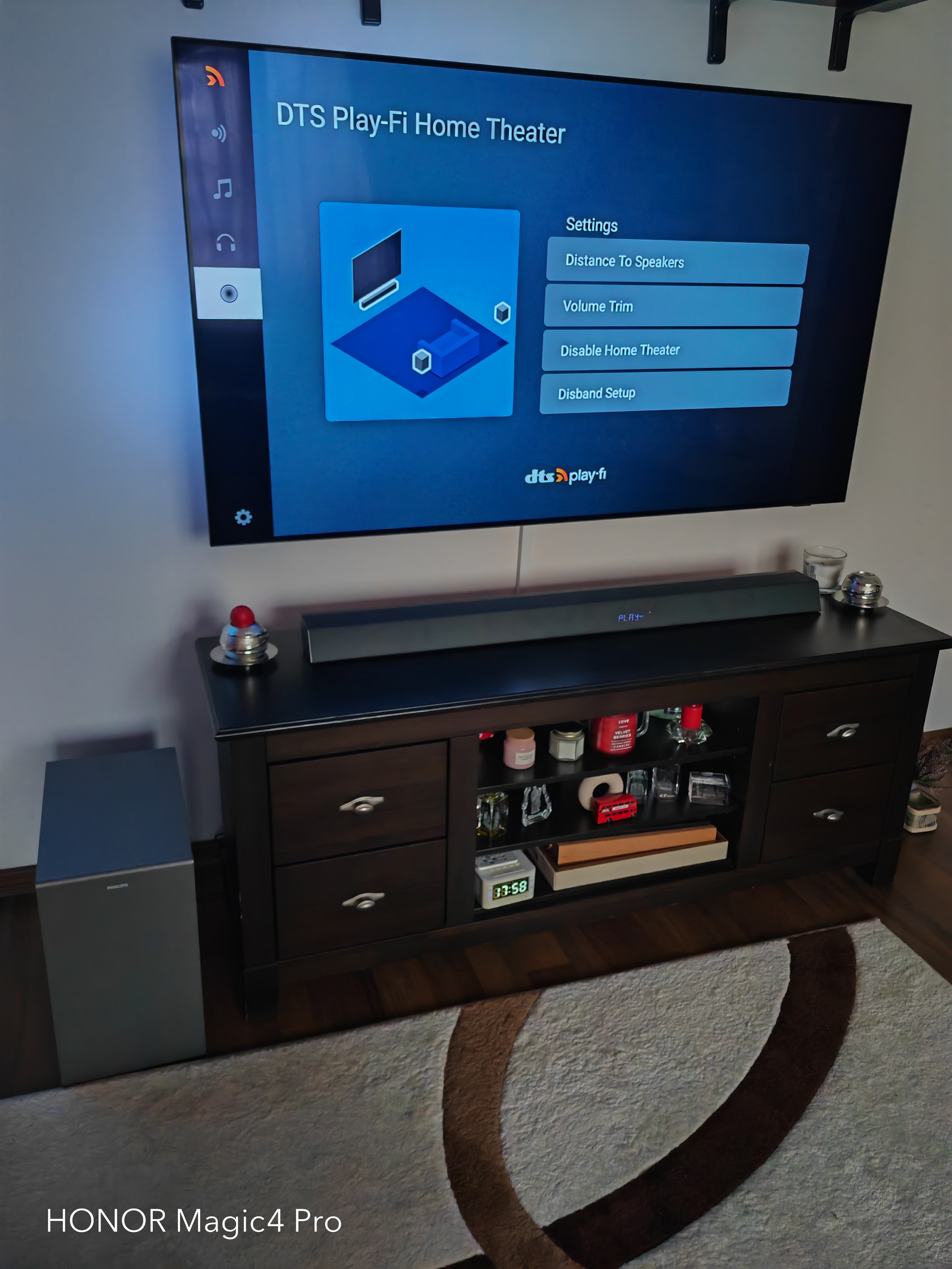 Soundbar Philips TAB8905/10, 3.1.2, 360W, Subwoofer Wireless, Dolby Atmos, AirPlay, Negru