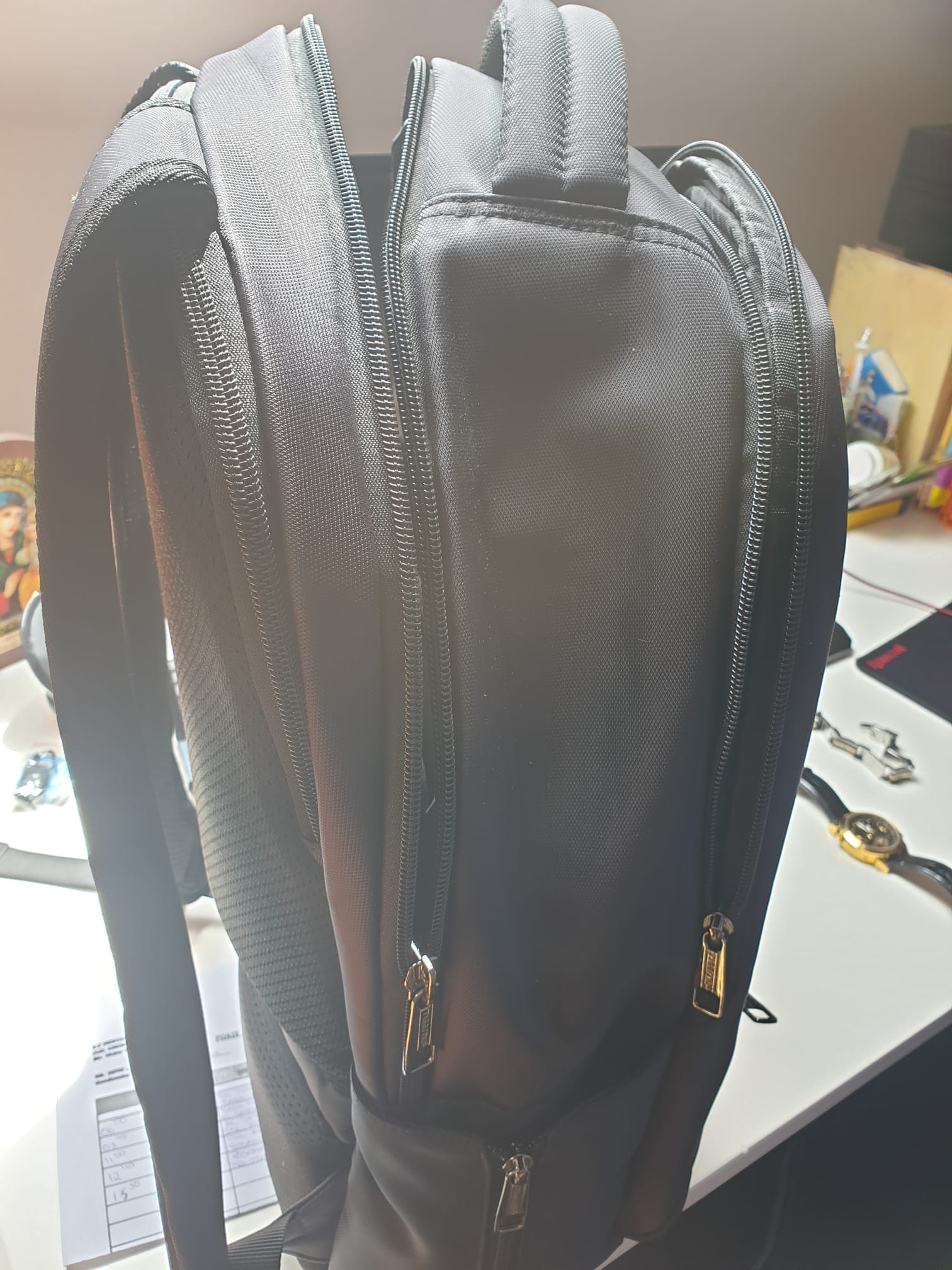 Rucsac laptop 17" smart casual, impermeabil, Tigernu, 49x33x16 cm, Negru