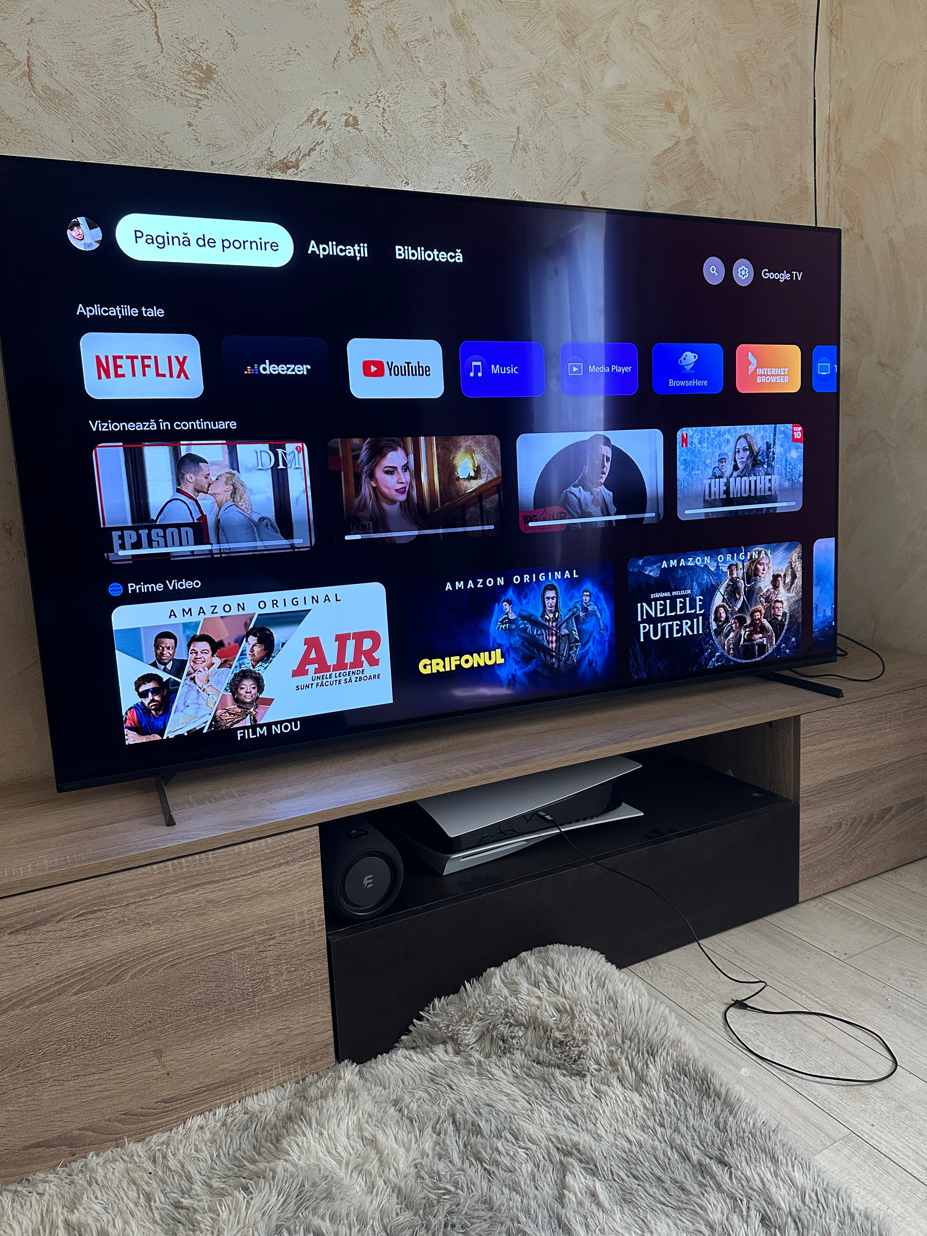 Televizor Sony OLED 77A80K, 195 cm, Smart Google TV, 4K Ultra HD, 100Hz, Clasa E