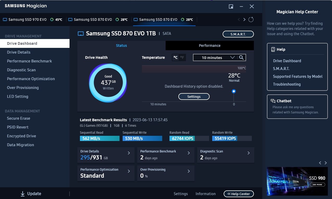 Solid State Drive (SSD) Samsung 870 EVO, 1TB, 2.5