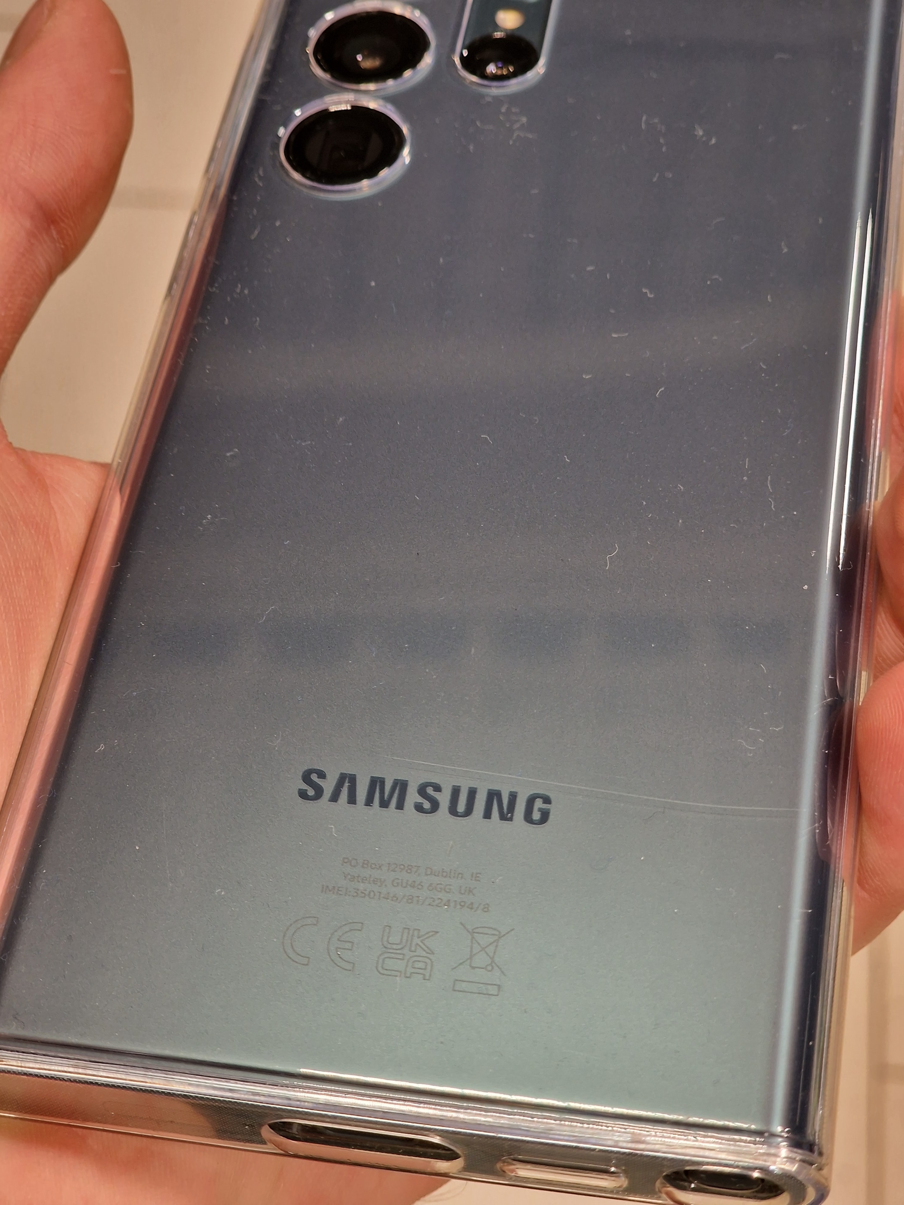 Husa de protectie Samsung Clear Cover pentru Galaxy S22 Ultra, Transparent