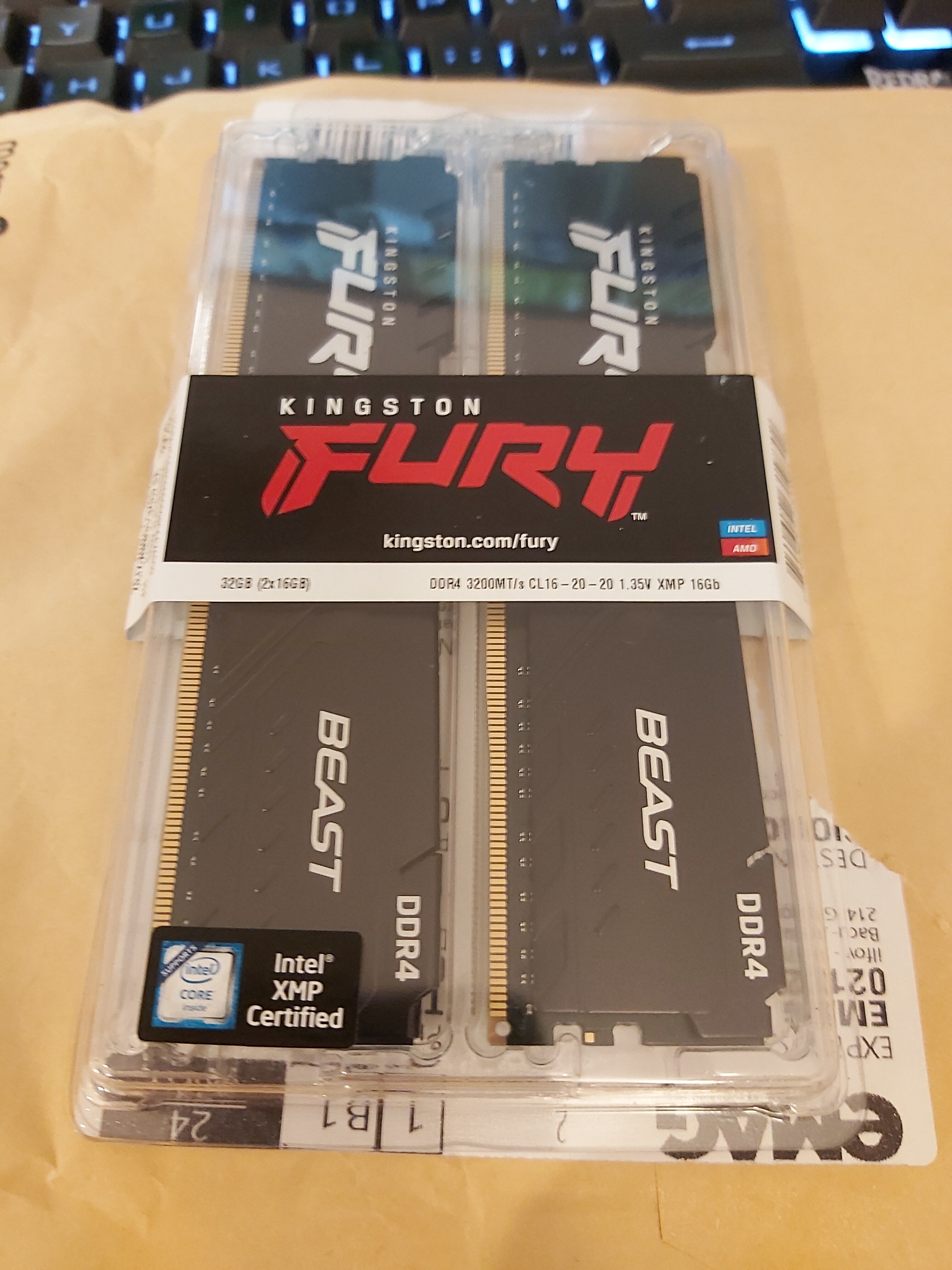 Memorie Kingston FURY Beast, 32GB DDR4, 3200MHz CL16, Dual Channel