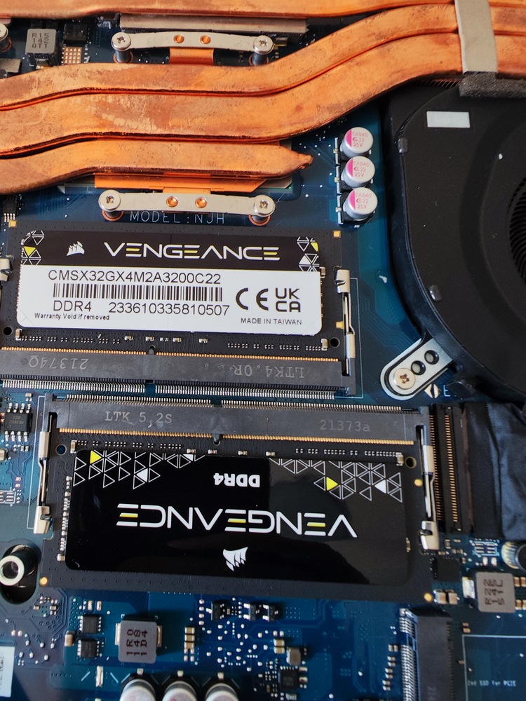 Memorie Laptop Corsair Vengeance, 32GB(2x16GB) DDR4, 3200MHz CL22