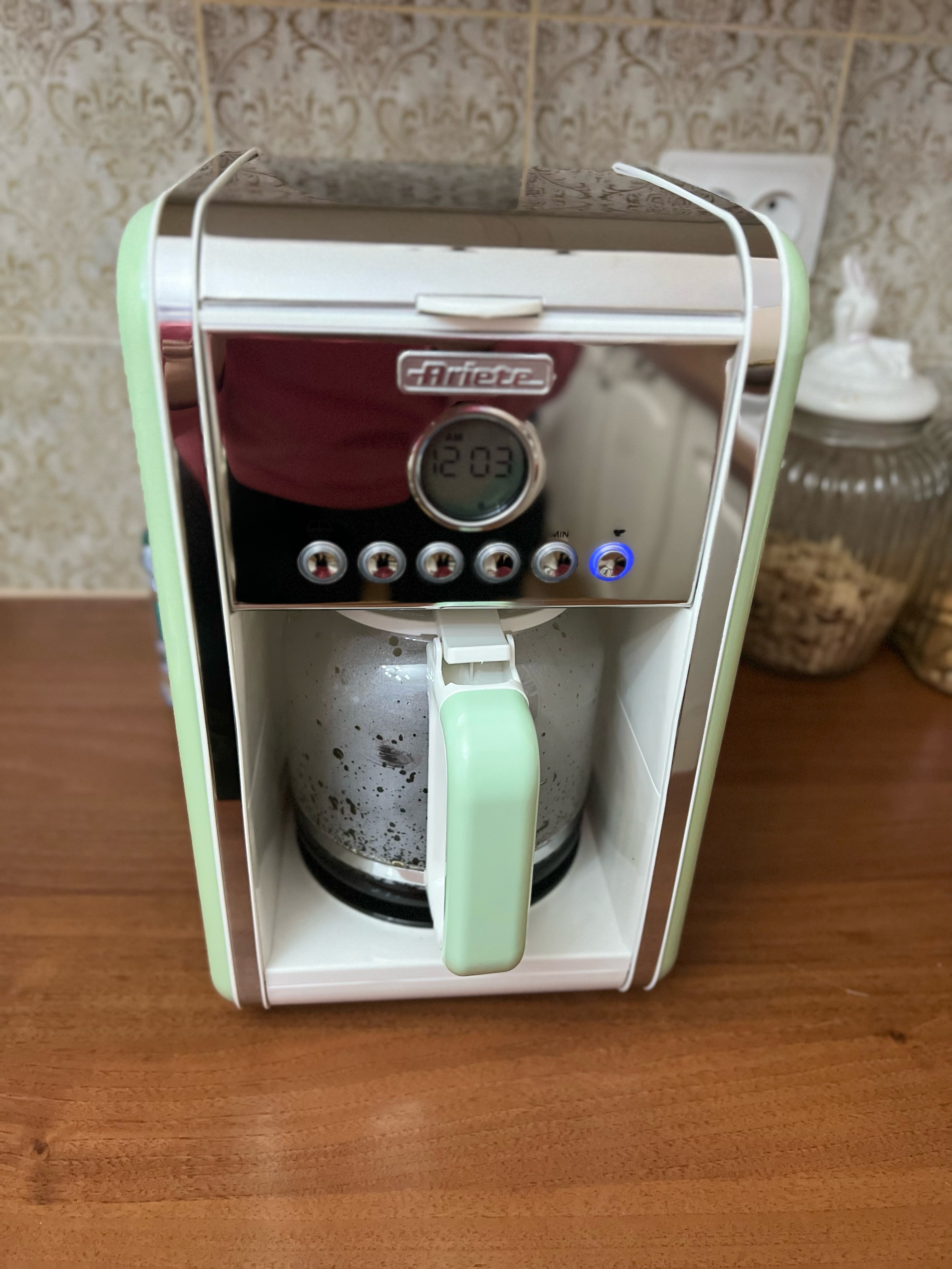 Cafetiera Ariete VintageCollection 134204, 1100W, Verde