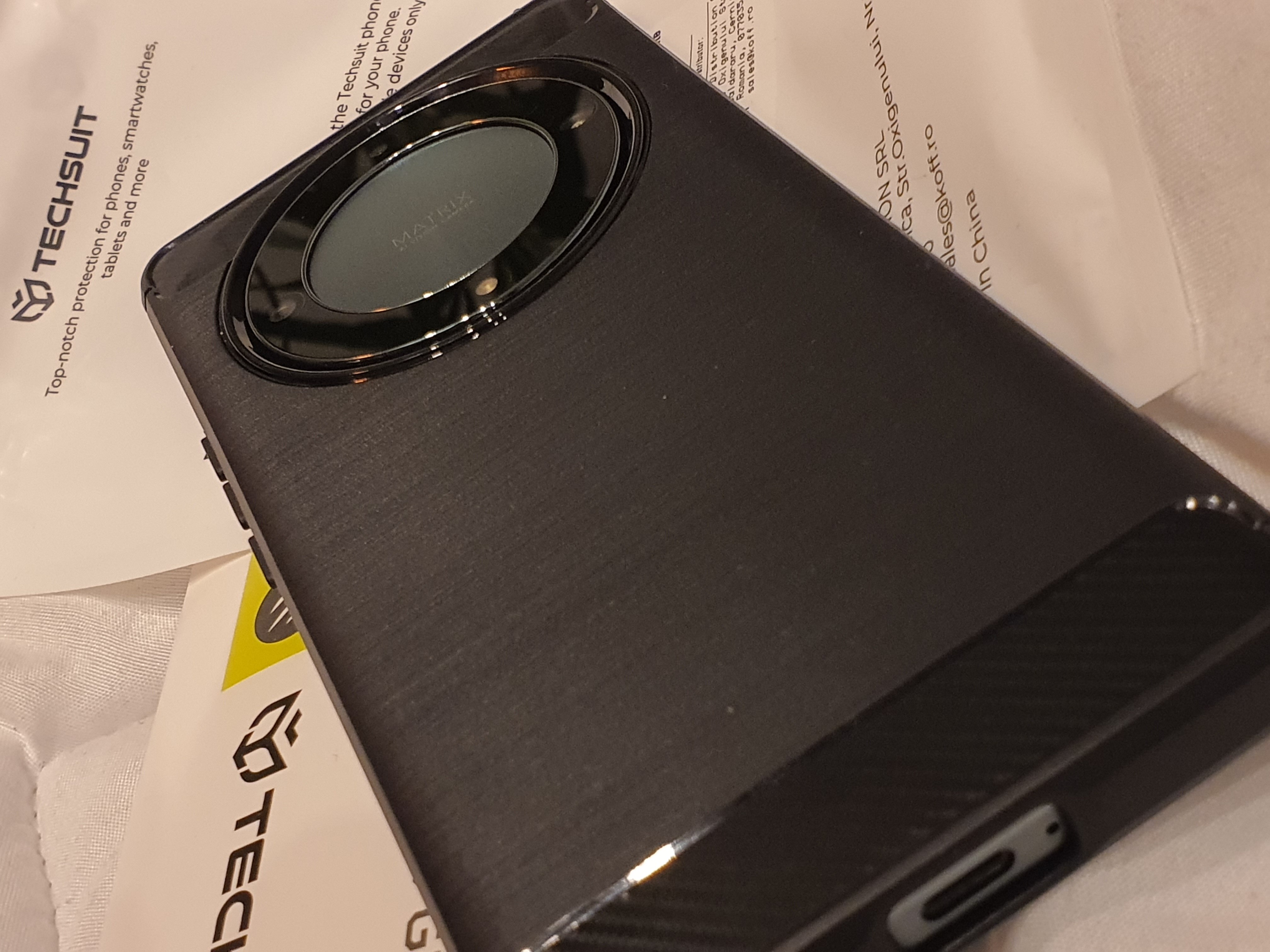 Husa pentru Honor Magic 8 Lite Carbon Silicone - negru mat