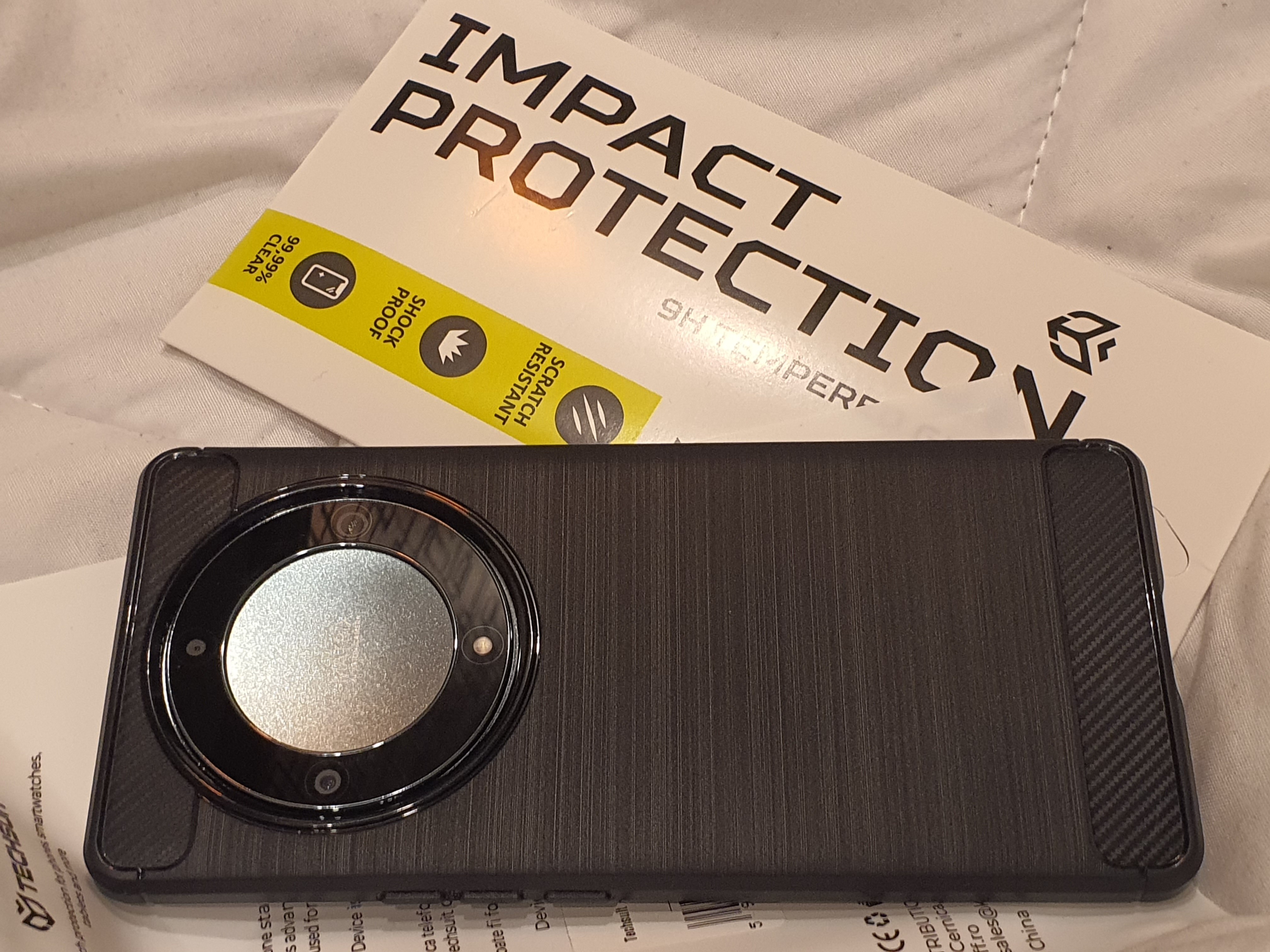 Husa pentru Honor Magic 8 Lite Carbon Silicone - negru mat