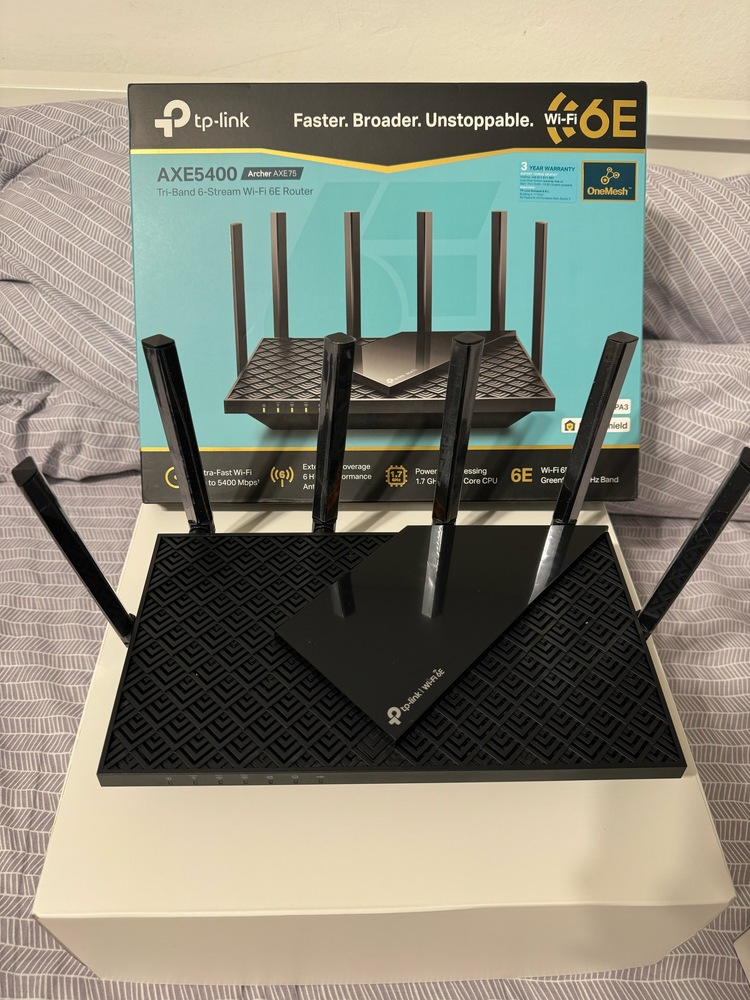 Router Wireless TP-Link Archer AXE75, AX5400, Wi-Fi 6E, Tri-Band