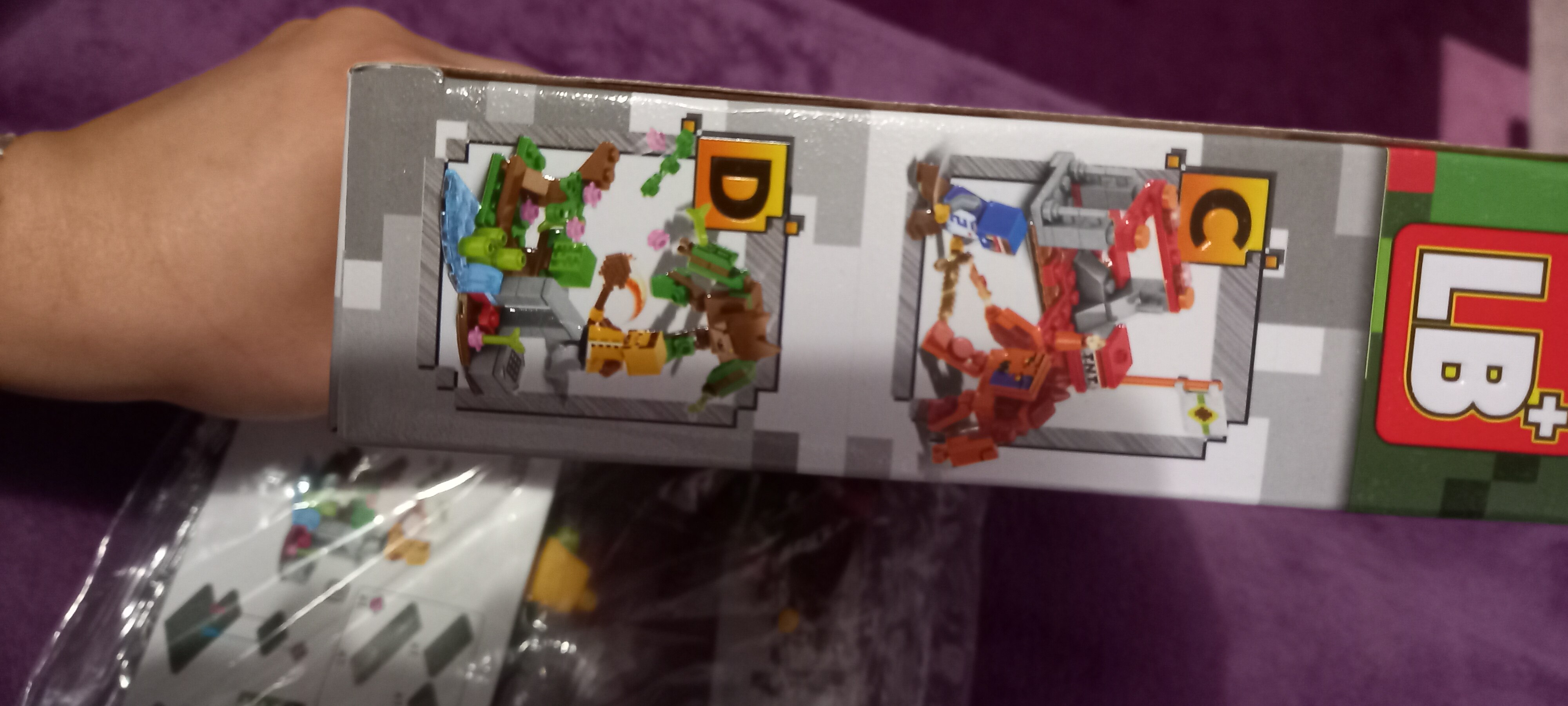 Set constructie 87 piese, Minecraft 4 in 1, tip Lego, Multicolor