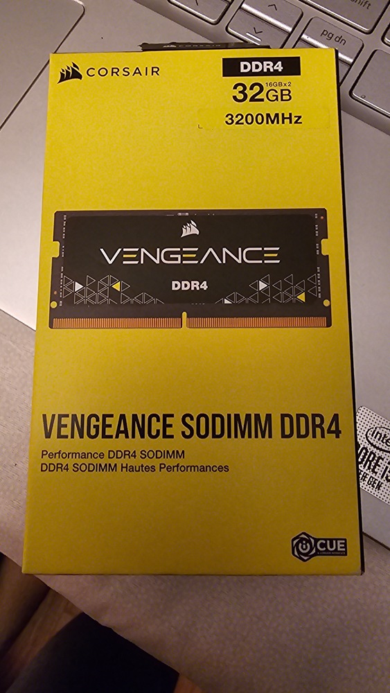 Memorie Laptop Corsair Vengeance, 32GB(2x16GB) DDR4, 3200MHz CL22