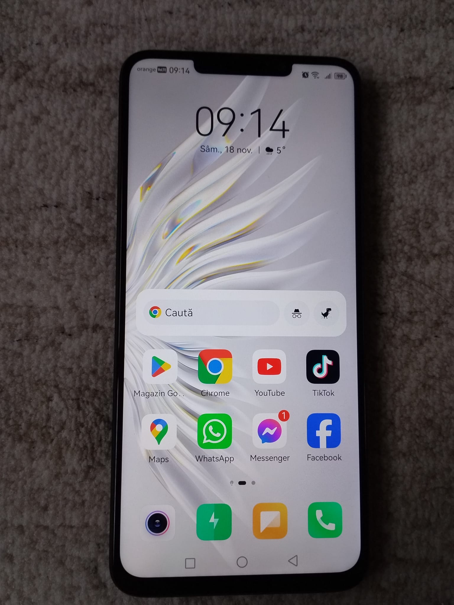 Telefon mobil Huawei Nova Y91, Dual SIM, 8GB RAM, 128GB, 4G, Starry Black
