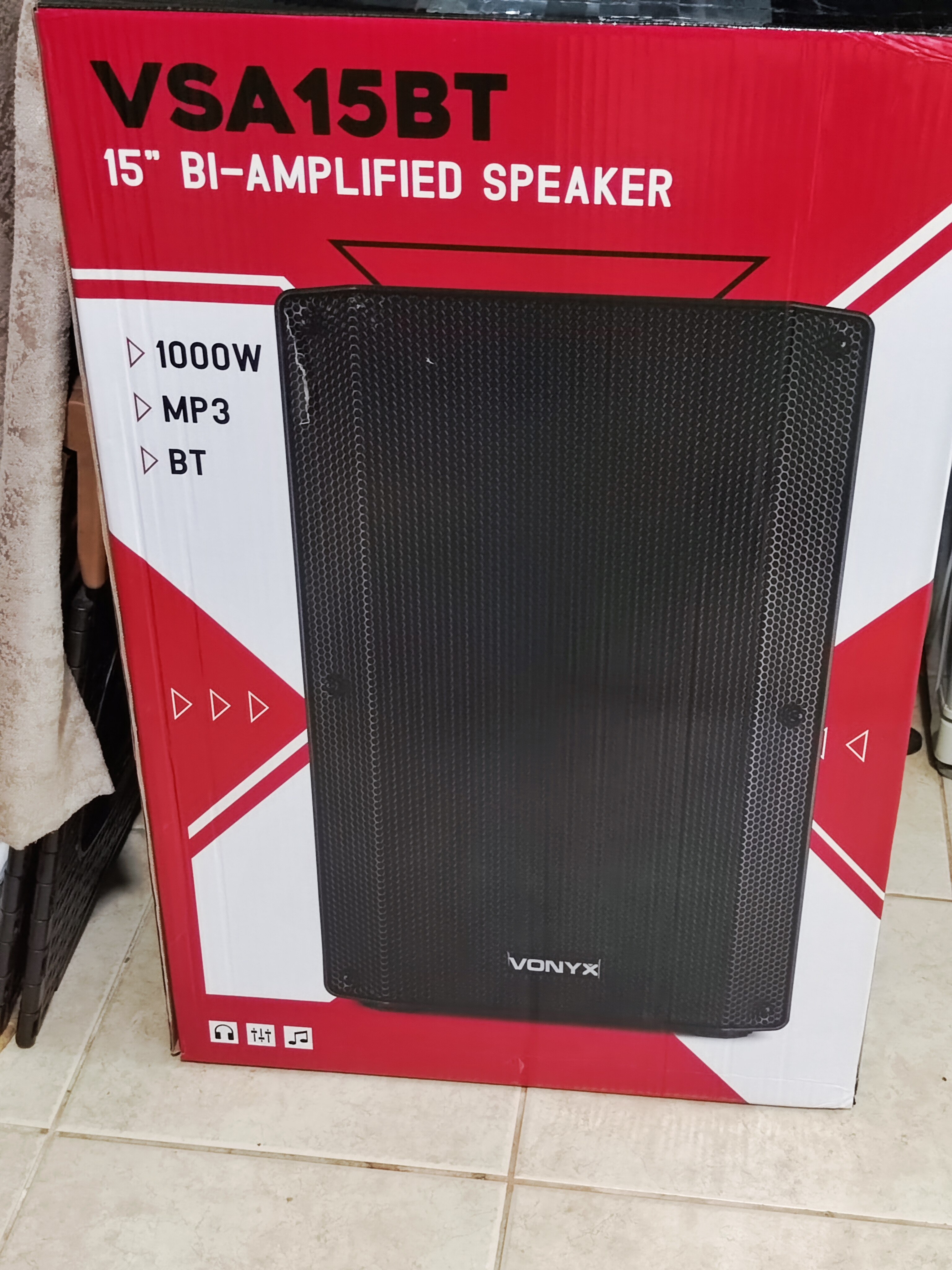 Boxa activa bi-amplificata, 15", 250W RMS, Bluetooth/USB, Vonyx VSA15BT