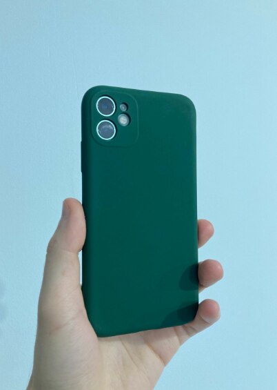 Husa Daden® Soft Silicone compatibila cu iPhone 11, Interior din Microfibra, Protectie la camera, Protectie sporita, Negru