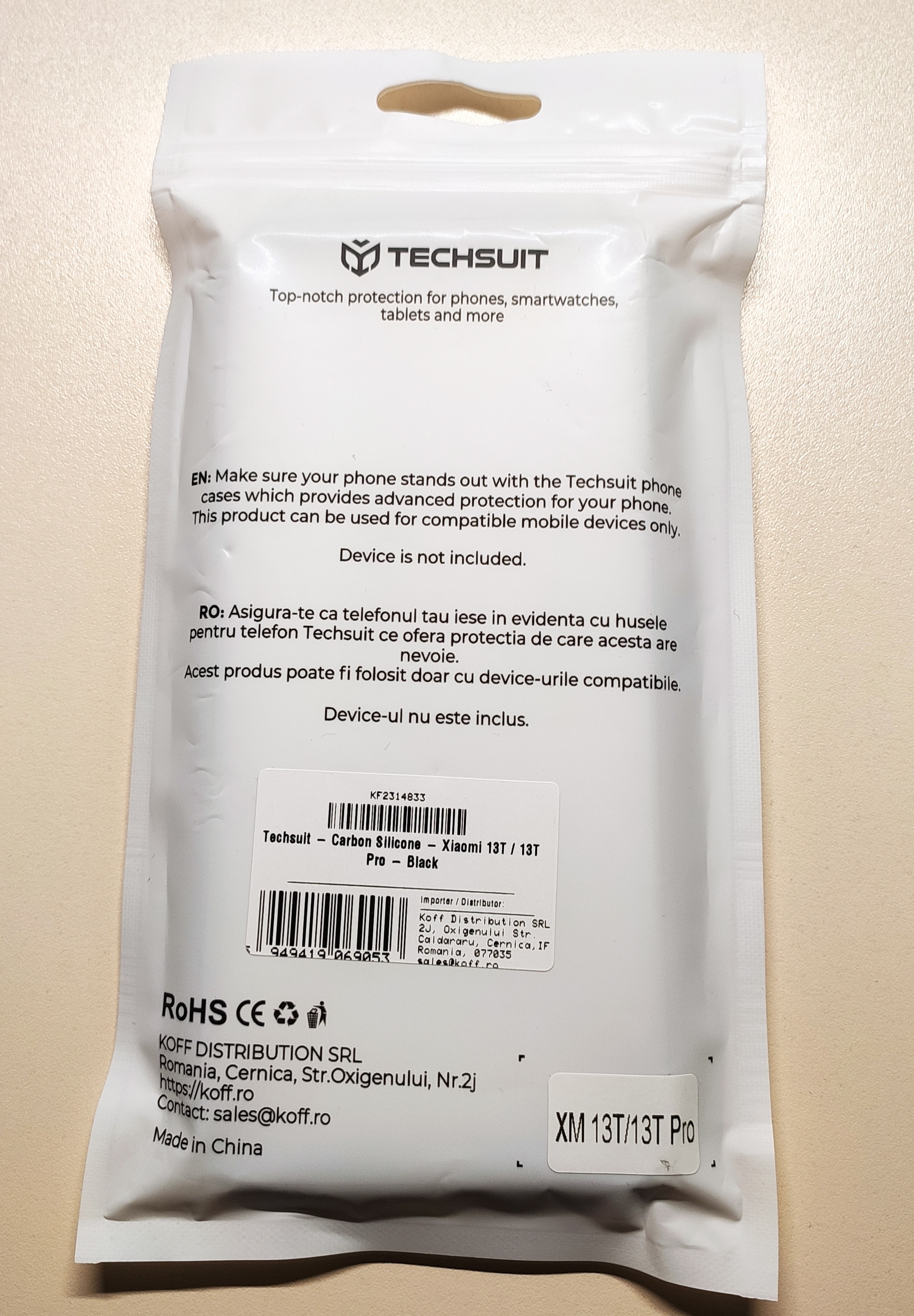 Husa pentru Xiaomi 13T / 13T Pro - Techsuit Carbon Silicone - Black