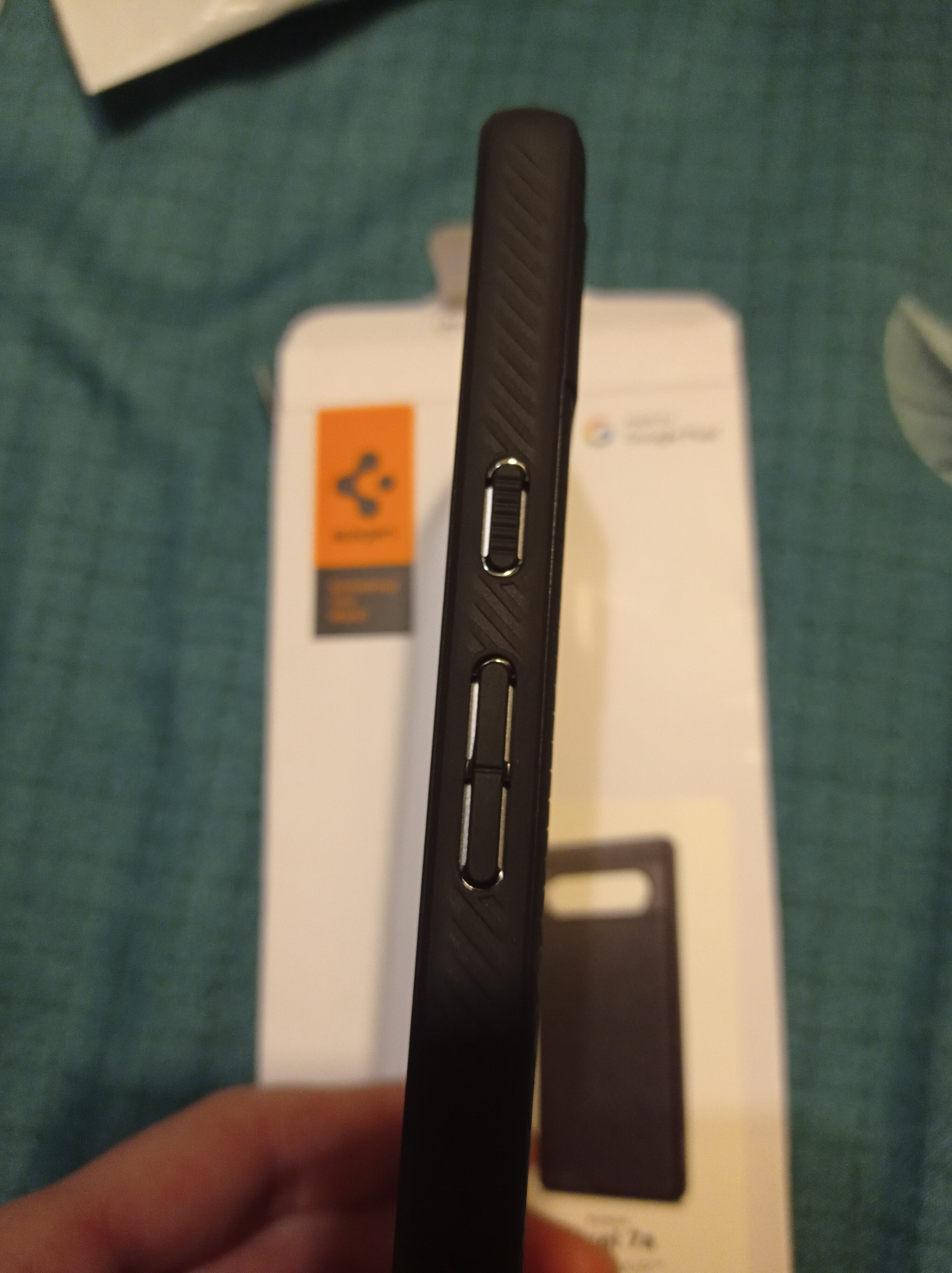 Husa Spigen Liquid Air pentru Google Pixel 7a, culoare negru