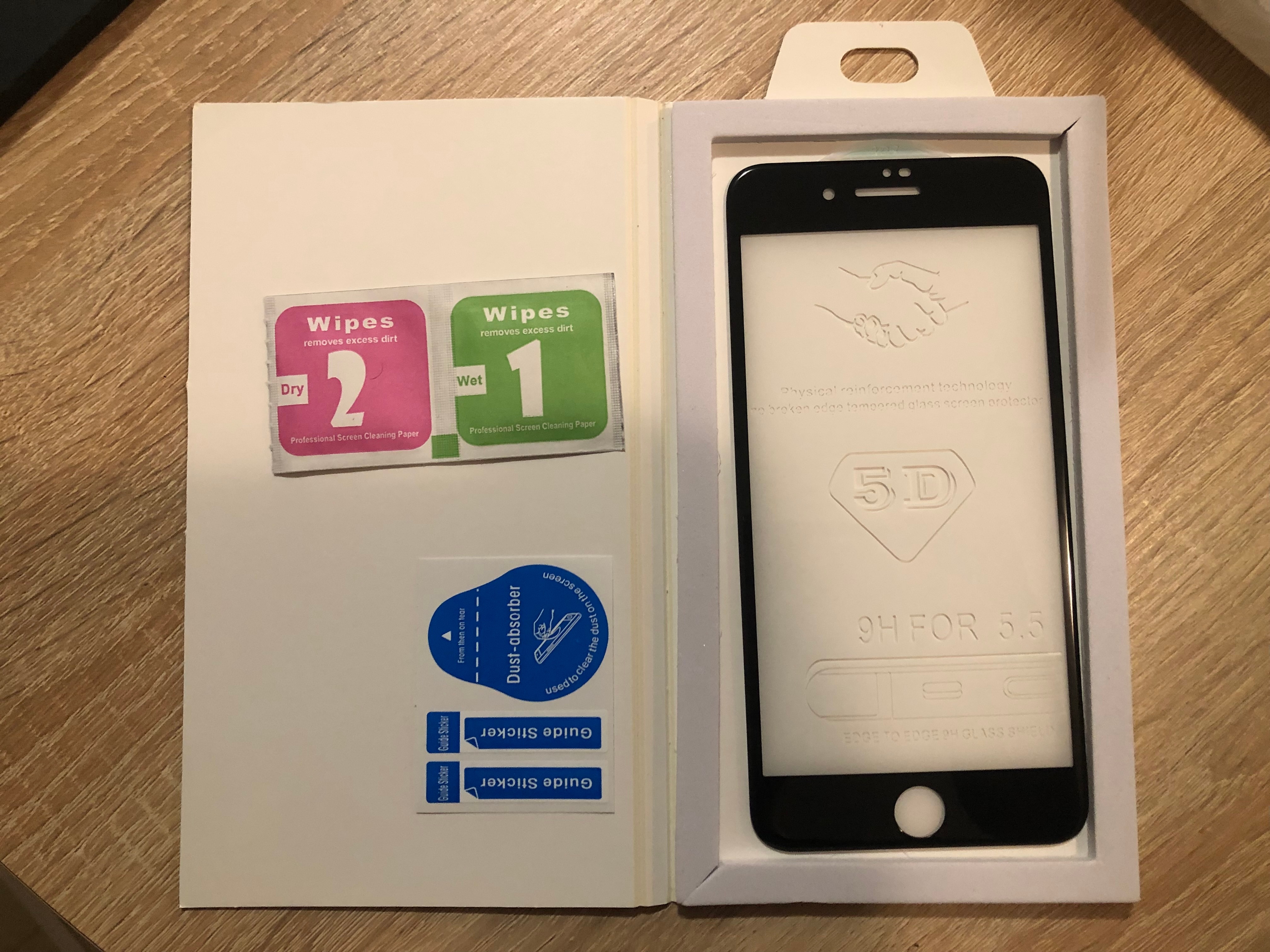 Folie sticla securizata 111D, Compatibil cu Apple iPhone 7/8 Plus, negru
