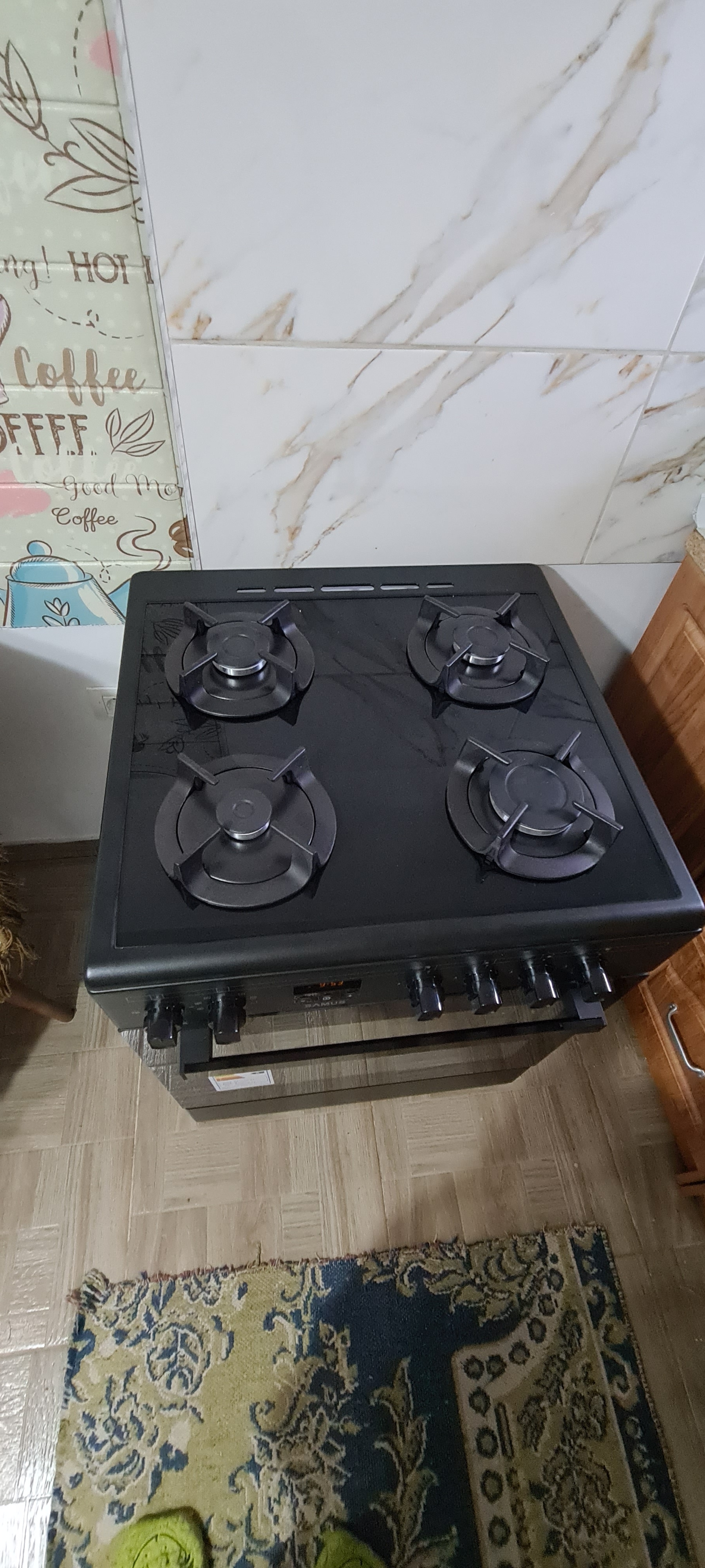 Aragaz pe gaz 4 zone cuptor electric SM665AENS ANTHRACIT Negru