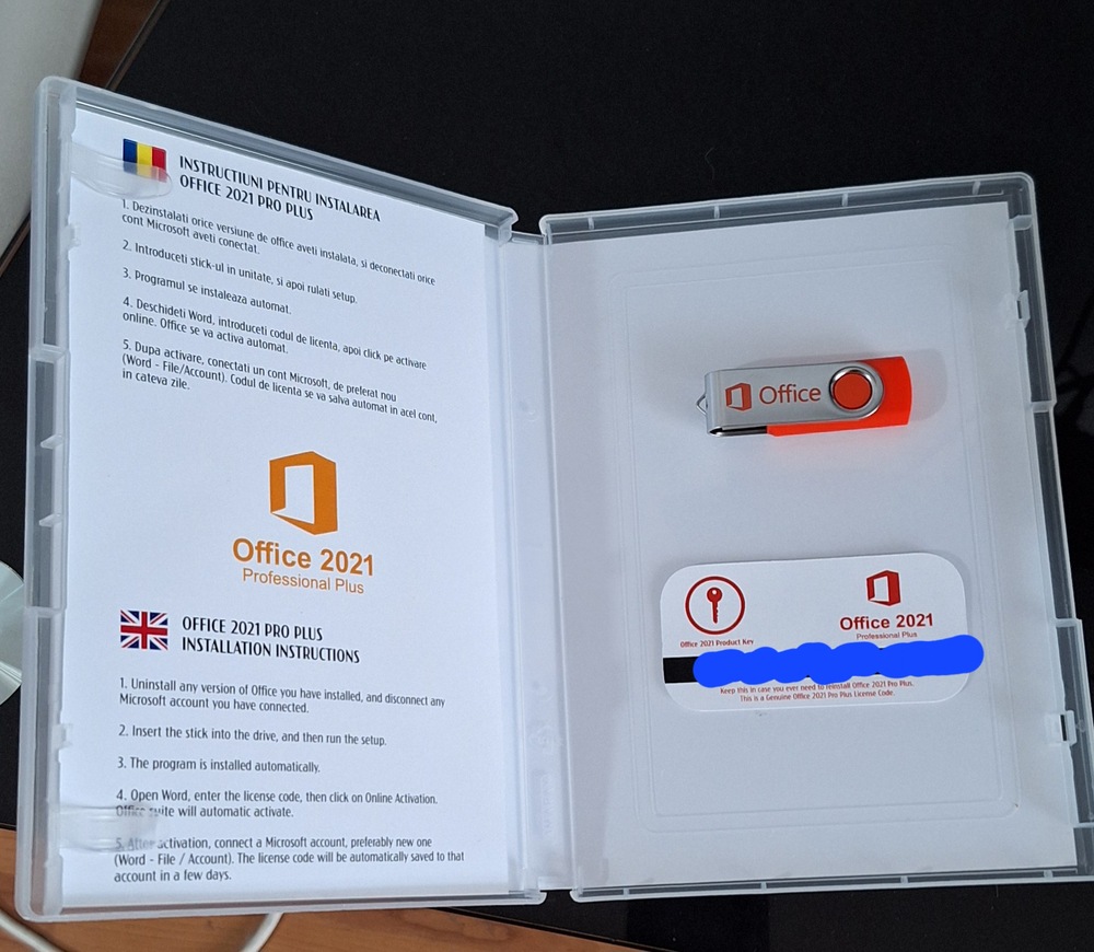 Licenta Office 2021 Pro Plus cu stick USB inclus - eMAG.ro