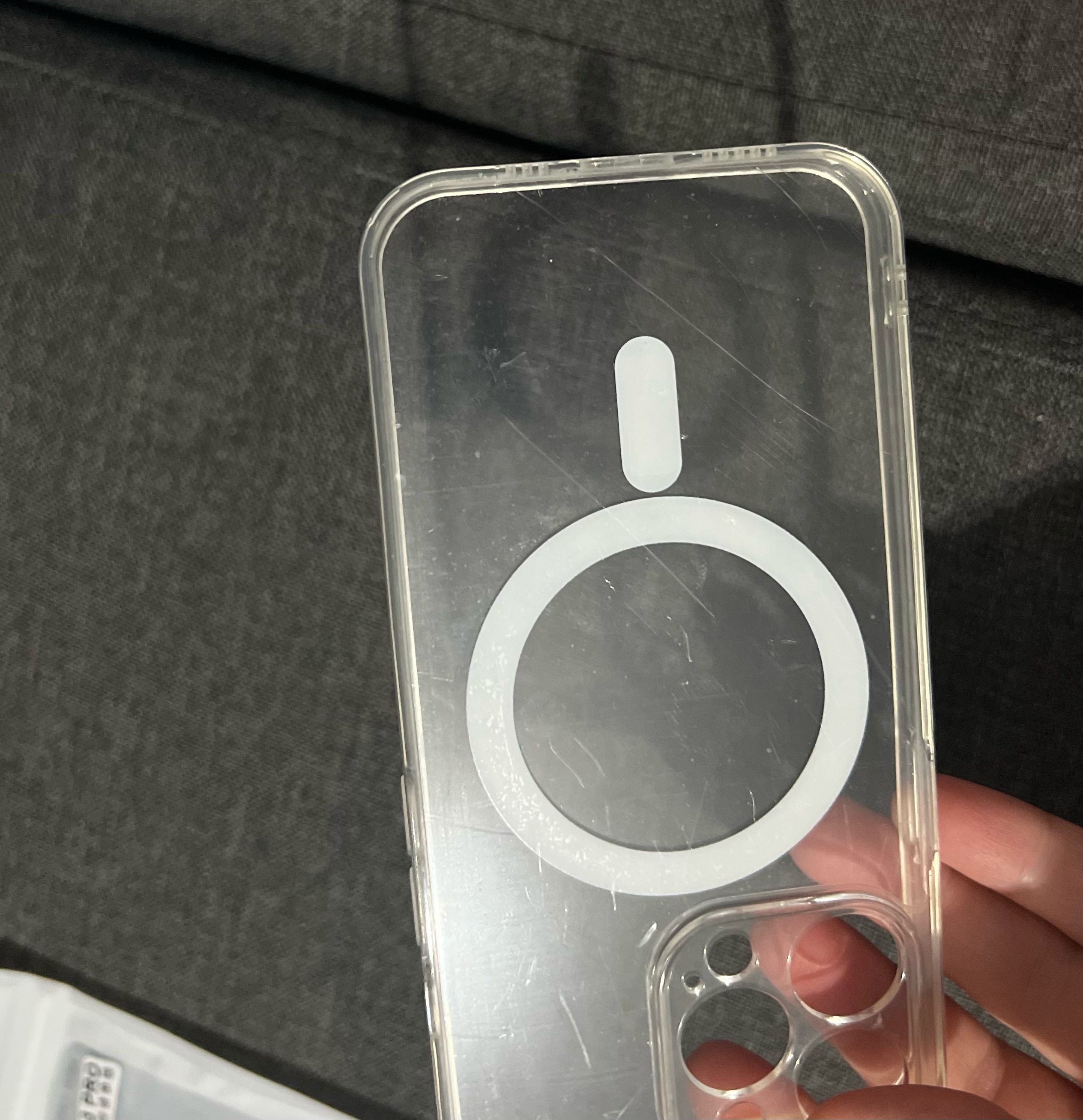 Husa de protectie Apple Clear Case pentru iPhone 14 Pro cu MagSafe, Zggzerg, Transparent