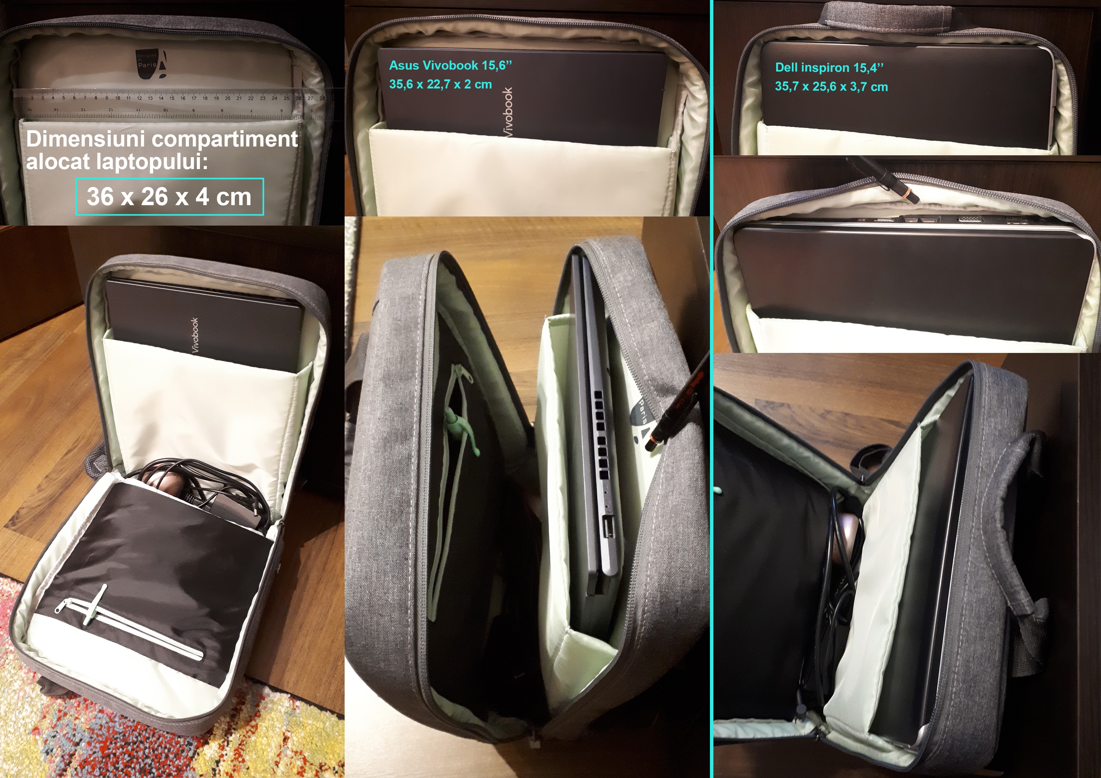 Rucsac Laptop Port Designs YOSEMITE ECO BP 13/14, husa de ploaie, Gri