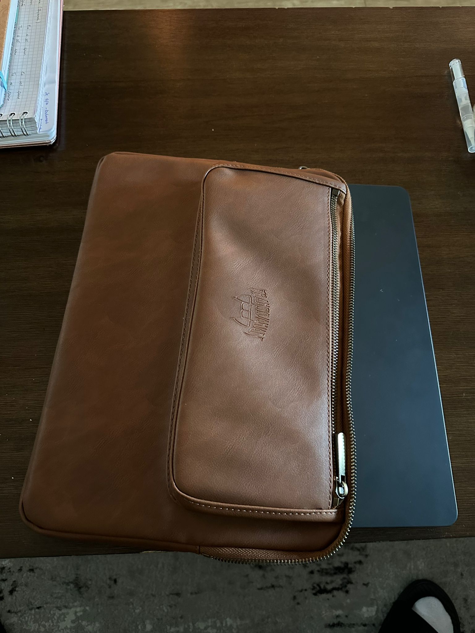 Geanta pentru Laptop 13,3 inch, Transilvanian Bags, Executive, Piele ecologica, Maro, 23x34 cm