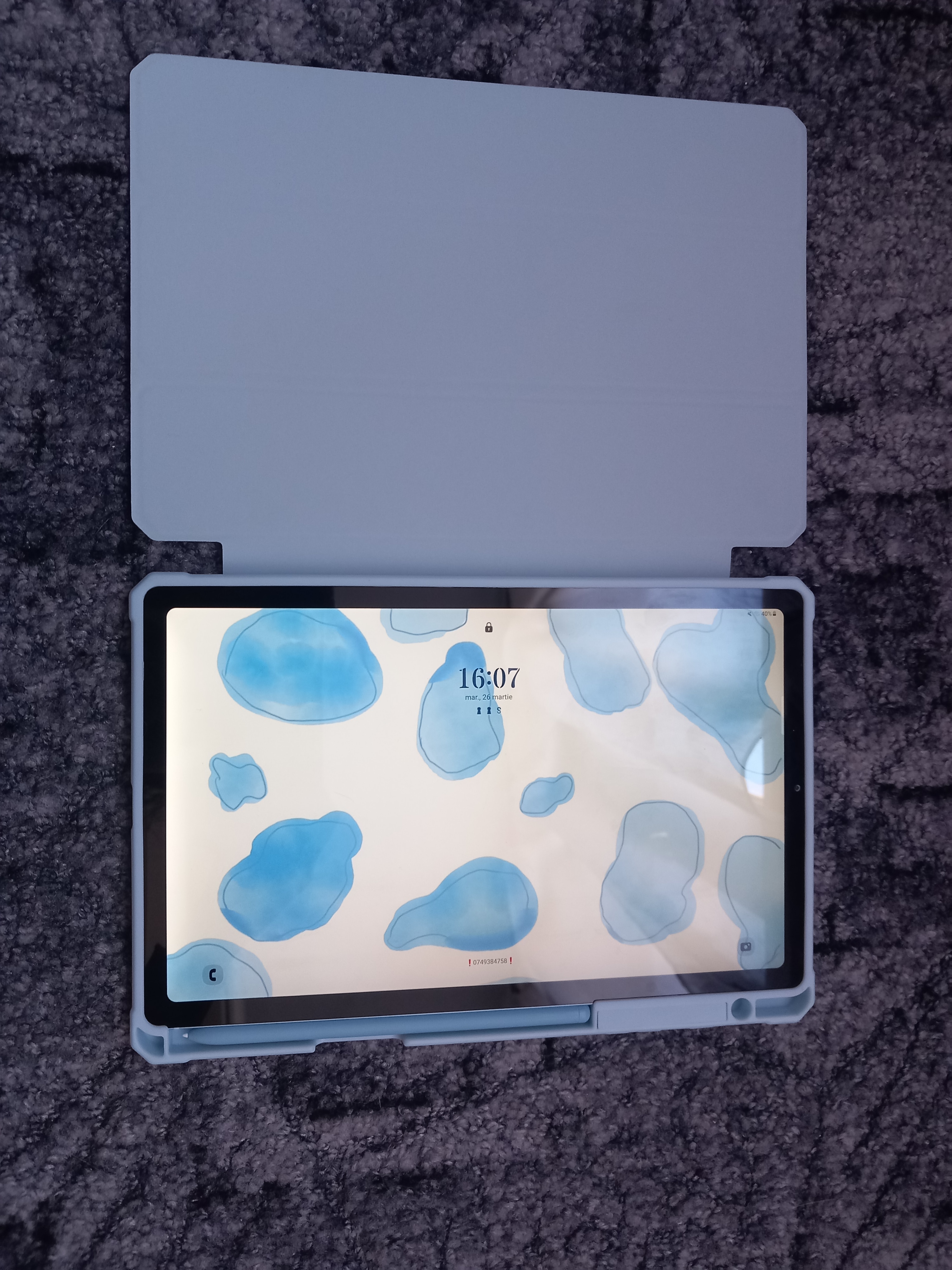 Husa de protectie tableta Tech-Protect, Smartcase Hybrid pentru Samsung Galaxy TAB S6 LITE 10.4 2020/ 2022, Albastru