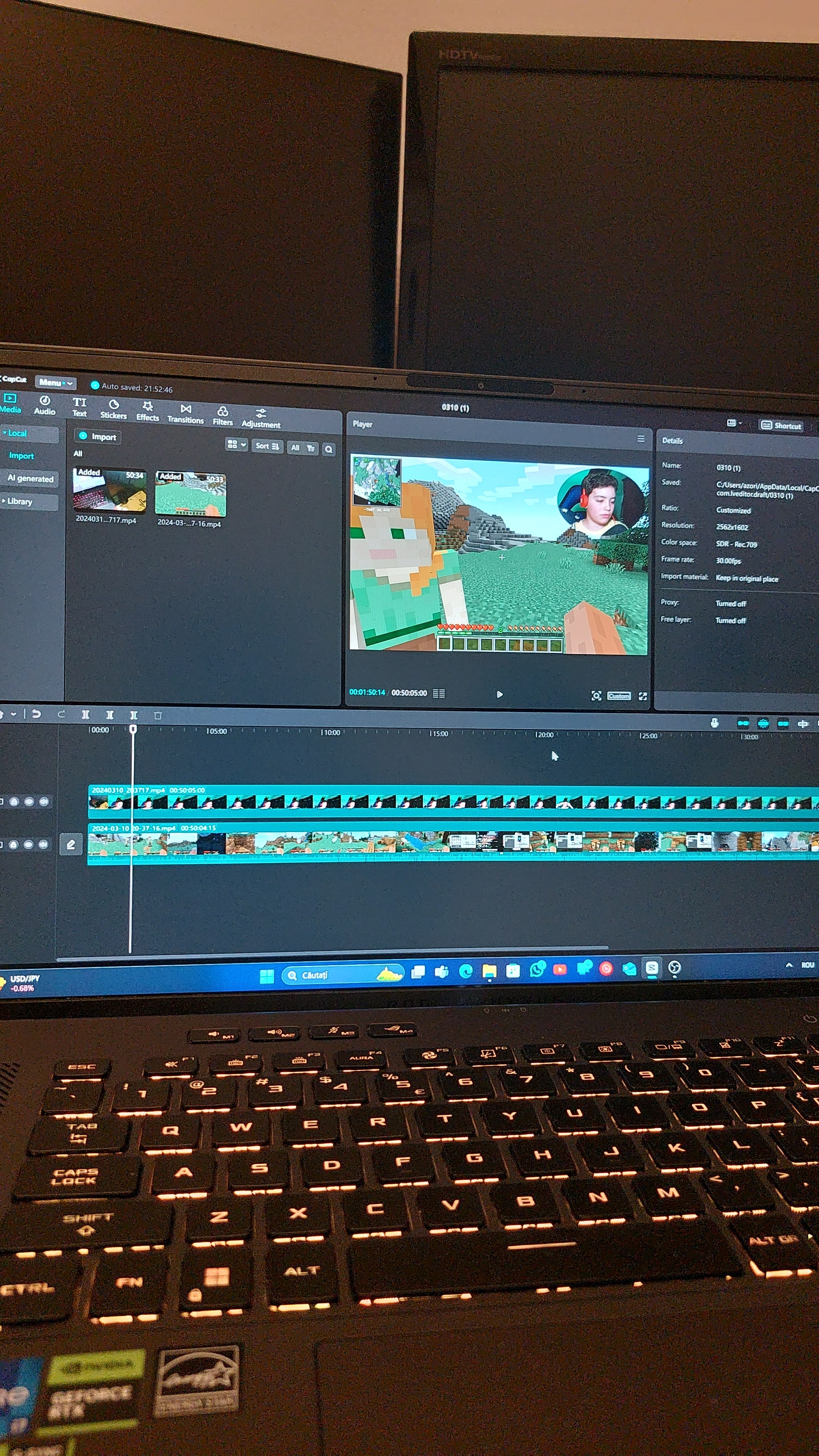 Laptop Gaming ASUS ROG Zephyrus G16 GU605MV cu procesor Intel® Core™ Ultra 7 155H pana la 4.8 GHz, 16", 2.5K, IPS, 240Hz, 16GB LPDDR5X, 1TB SSD, NVIDIA® GeForce RTX™ 4060 8GB GDDR6, Windows 11 Pro, Platinum White