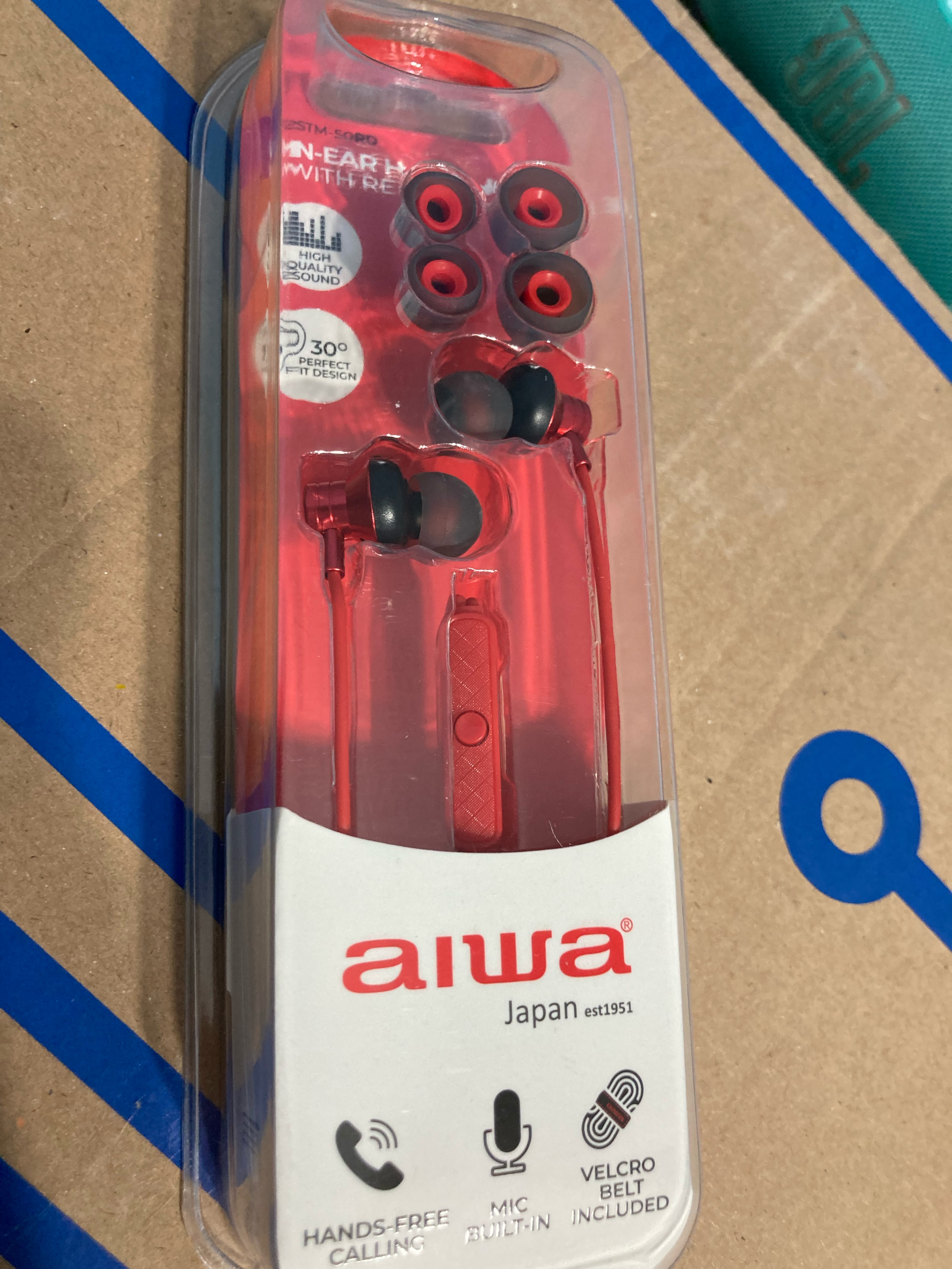 Casti cu fir, AIWA, ESTM-50RD, Rosu