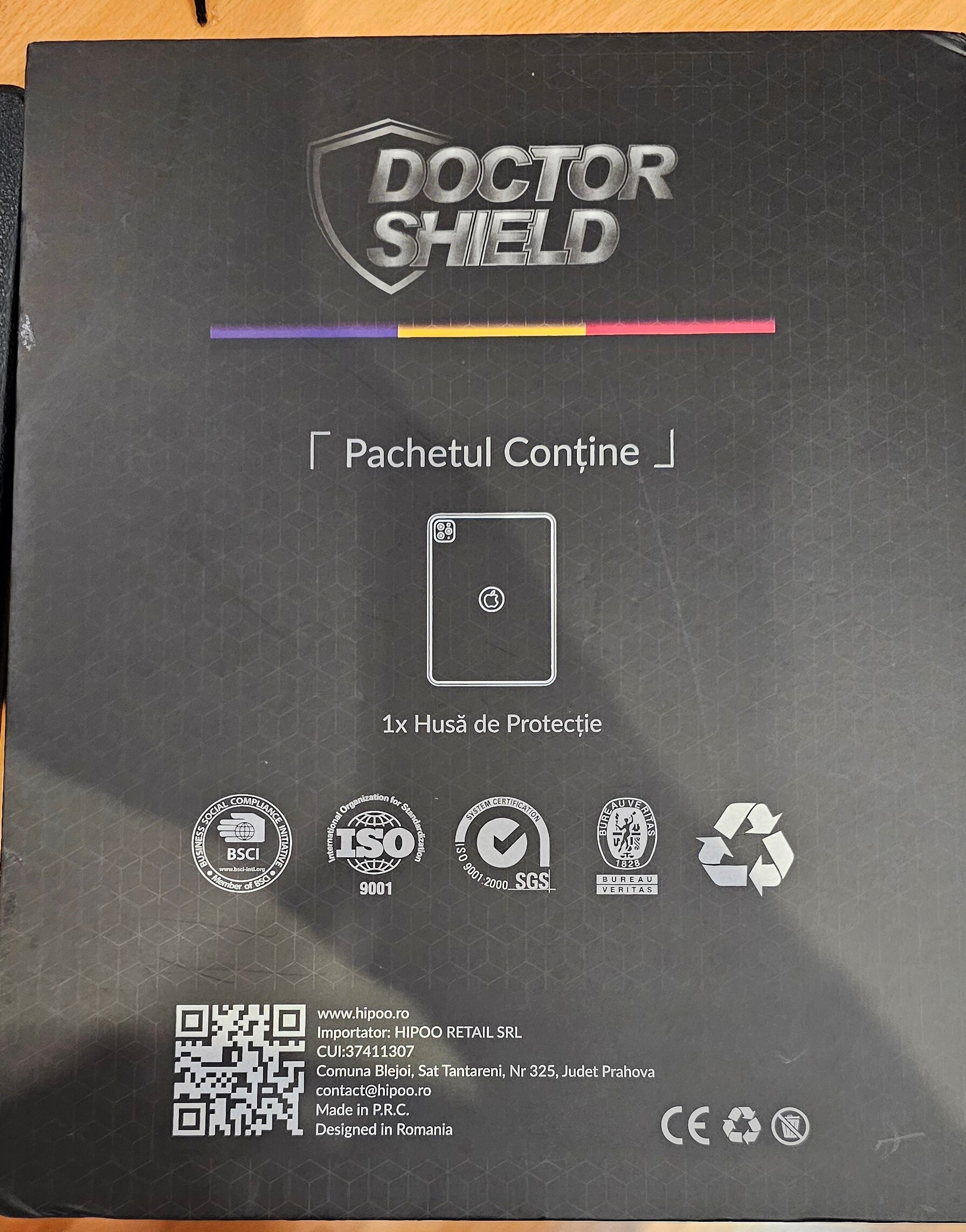 Husa de Protectie, Compatibila Samsung Galaxy Tab S8 Plus 12.4", Dr.Shield, Negru