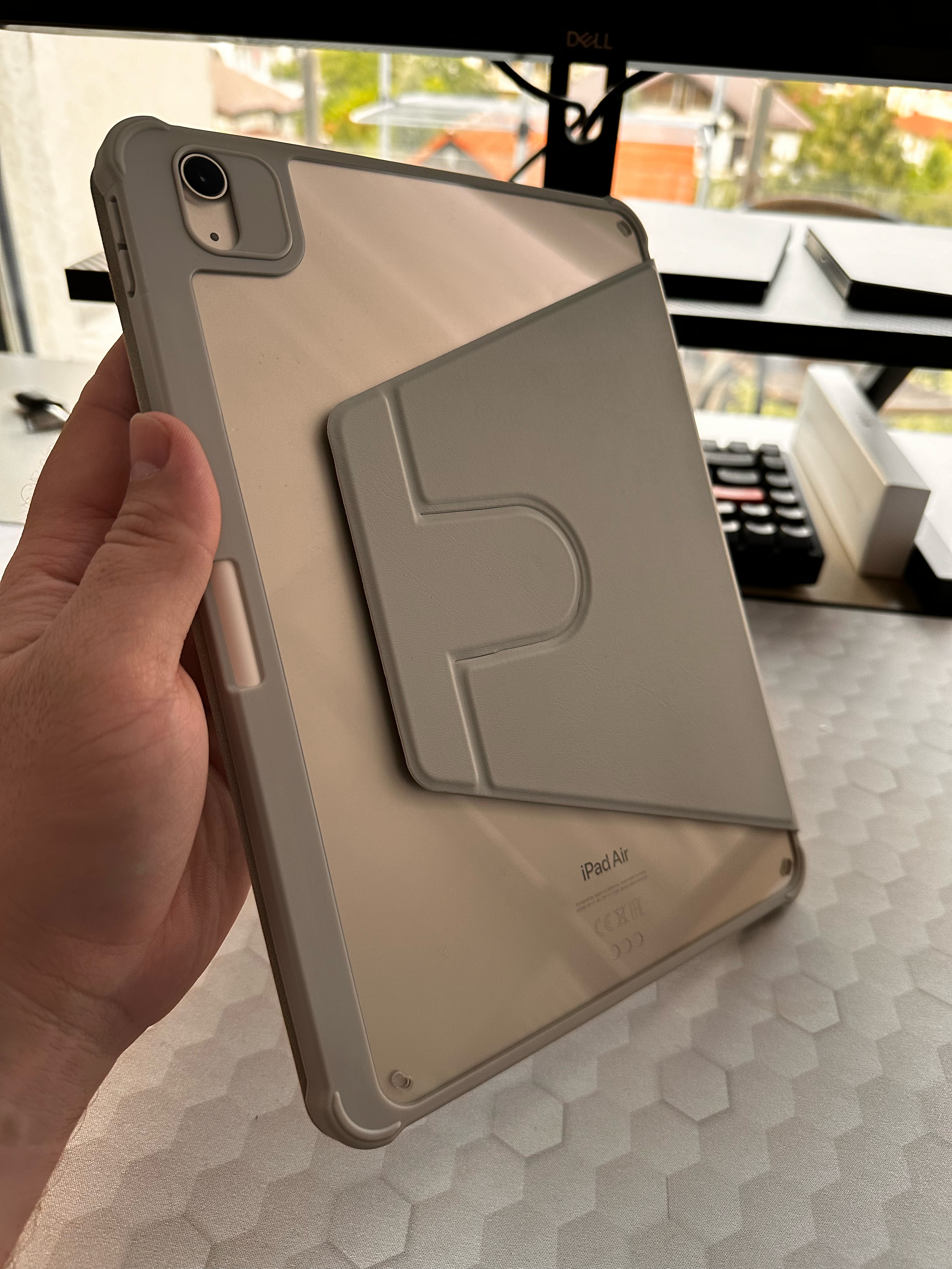 Husa pentru tableta, Cu suport pentru pix, Compatibil cu iPad Air 4 2020 / 5 2022, iPad Pro 11" (2018/2020/2021/2022), rotire 360 °, Negru