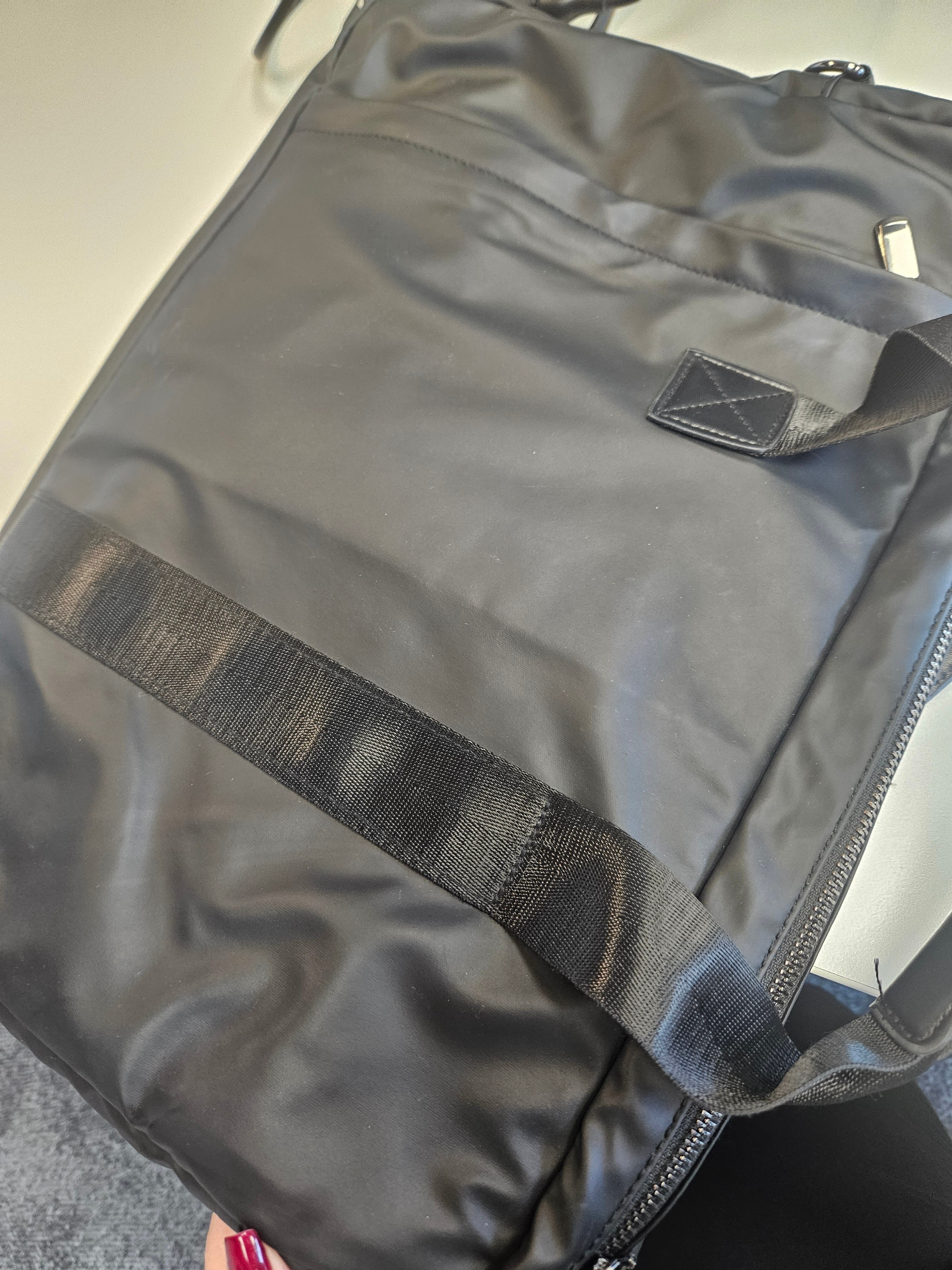 Geanta laptop, Dollcini, Piele ecologica, 15.6", Negru
