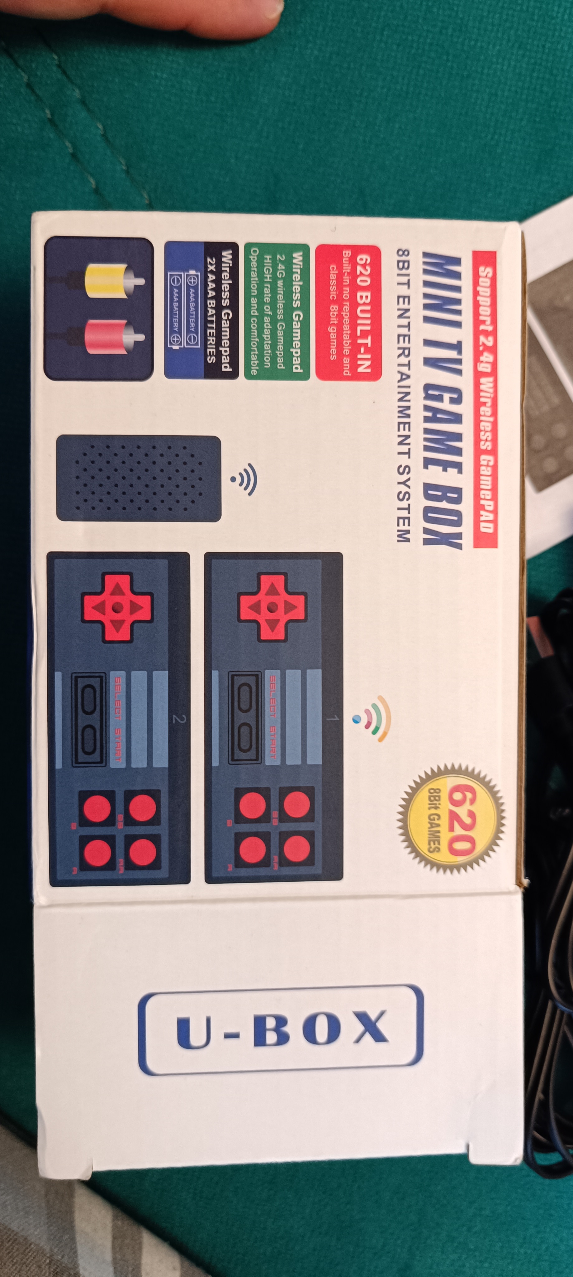 Consola jocuri mini, 620 de jocuri retro, AV, gri, Gonga