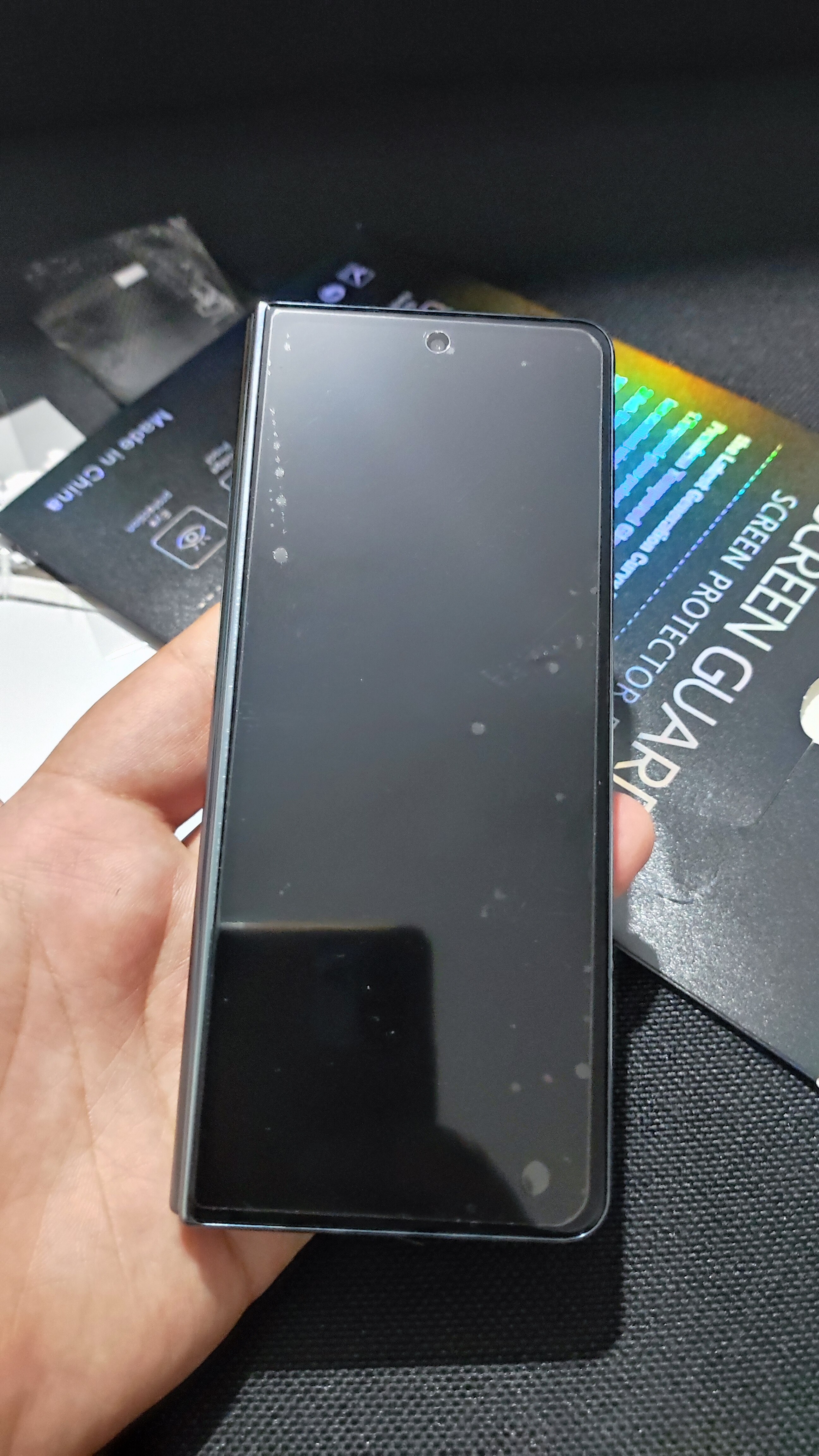 Folie de protectie G-Tech Hydro compatibila cu Samsung Galaxy Z Fold 4, 360 grade, Flexibila, 3 in 1, Hidrogel si Tpu, Transparenta